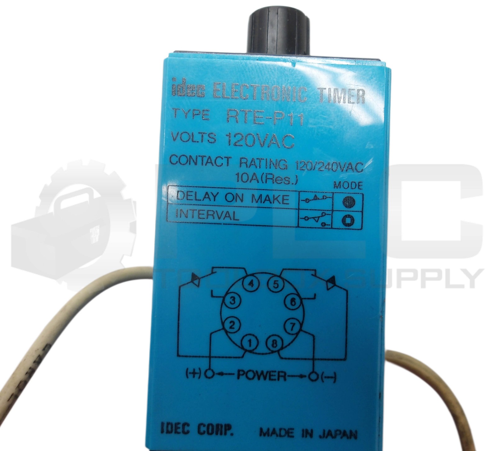 IDEC RTE-P11 ELECTRONIC TIMER 120VAC W/ SR2P-06 CONTACT SOCKET 300V