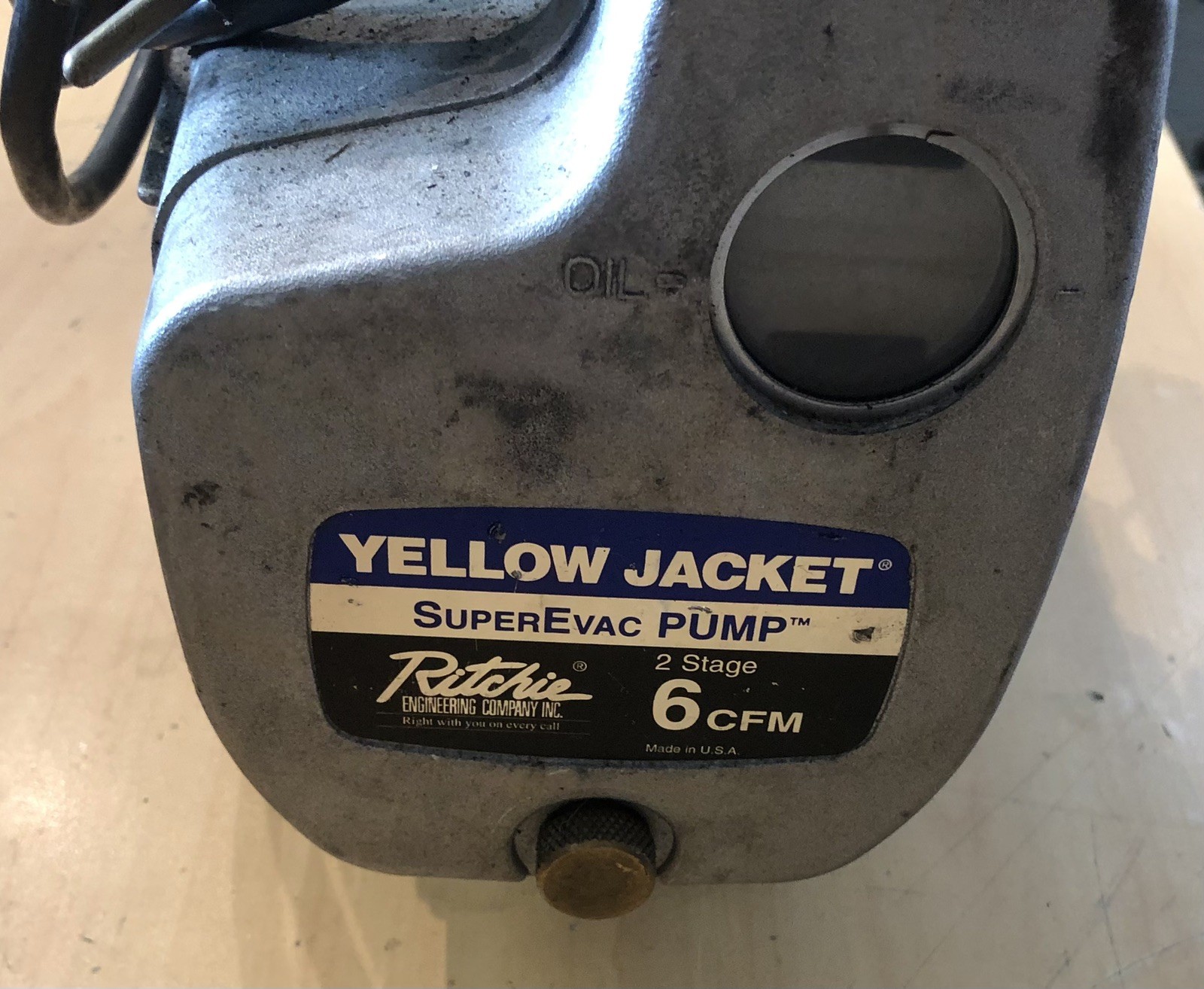 YELLOW JACKET 93560 SUPER EVAC 6CFM 2/STAGE VACUMM PUMP
