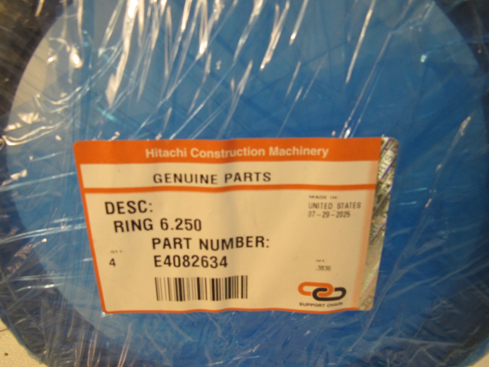 Hitachi Internal Circlip Ring 6.250 Part # E4082634 Pack of 4