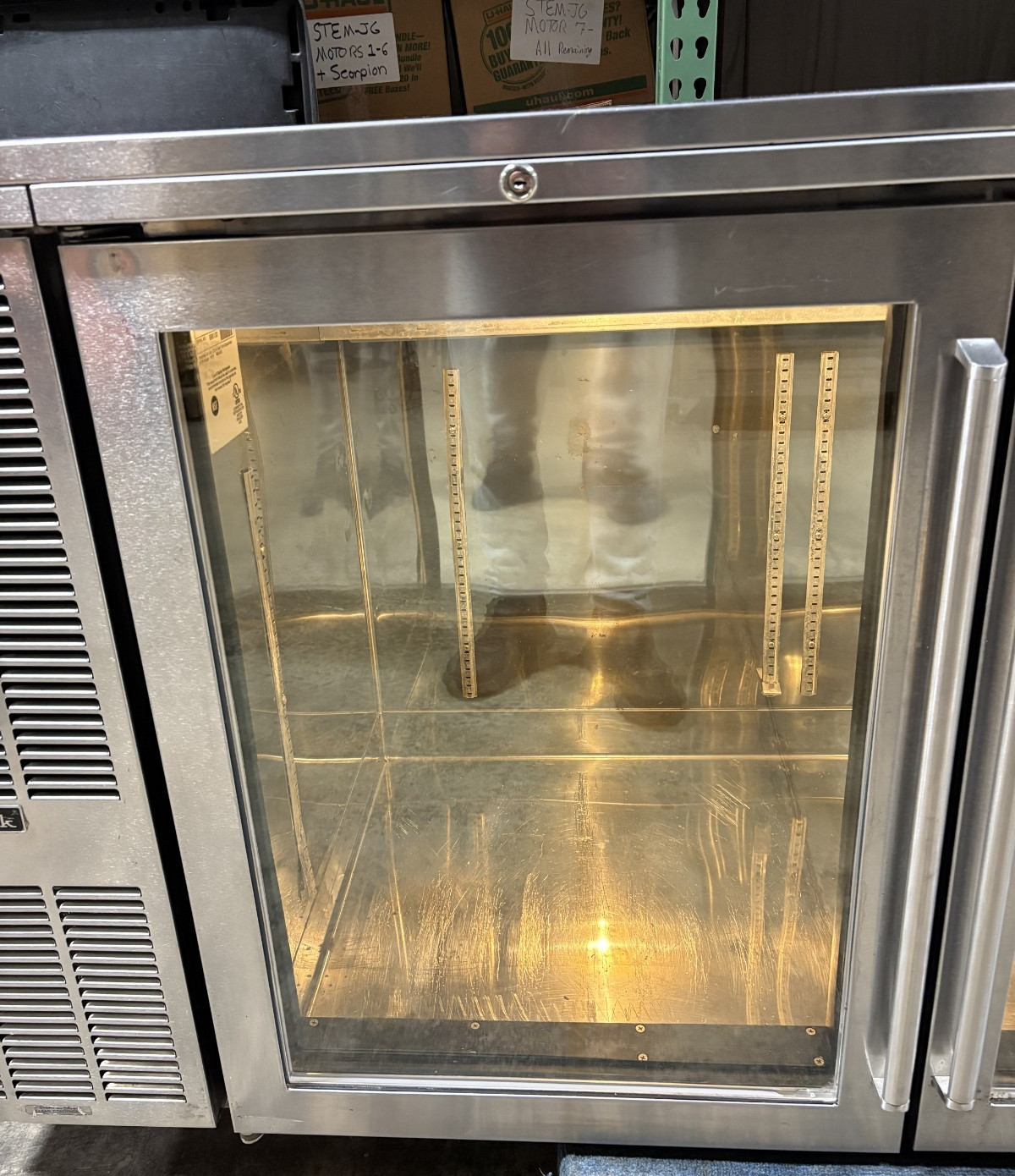 Perlick BBS108 108″ Back-Bar Refrigerator 4 Swinging Glass Doors, Stainless 120V
