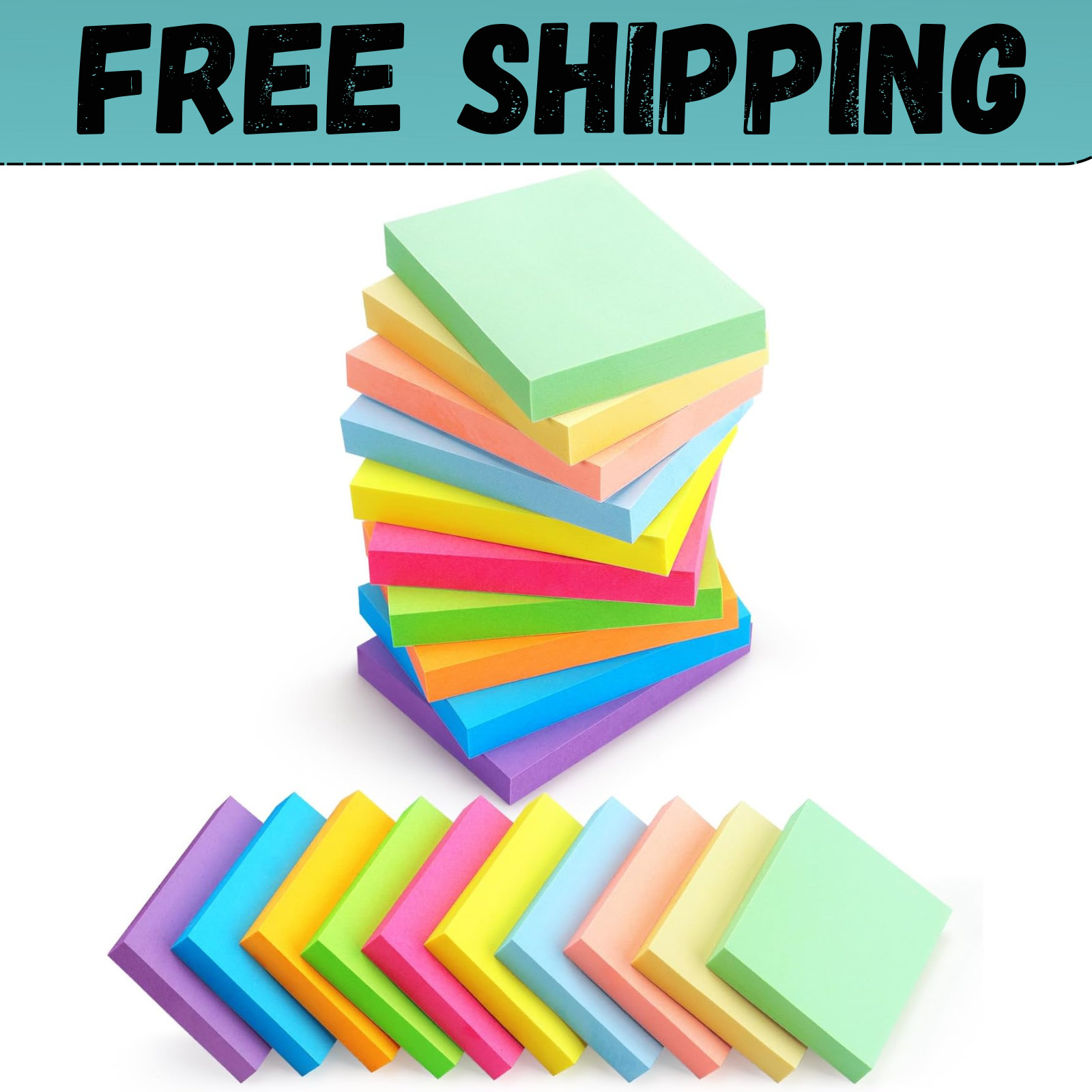 20 Pads Post It Notes 10 Colors 1.5 x 2 Inches Small Post It Notes 100 Sheets