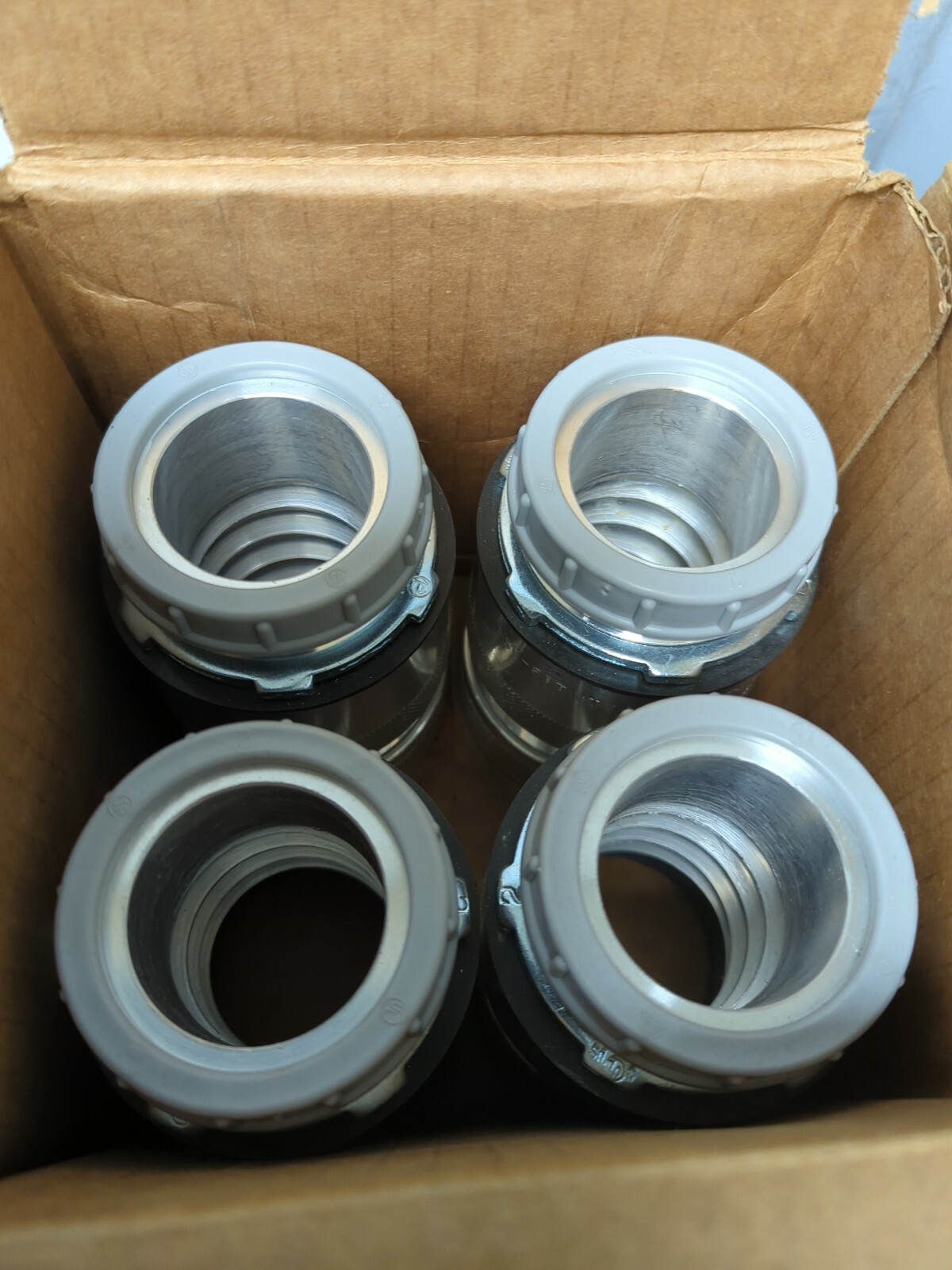 SERVICE WIRE CO.,CONW184,METAL CLAD TYPE MC SERIES CABLE CONNECTOR BOX OF 4