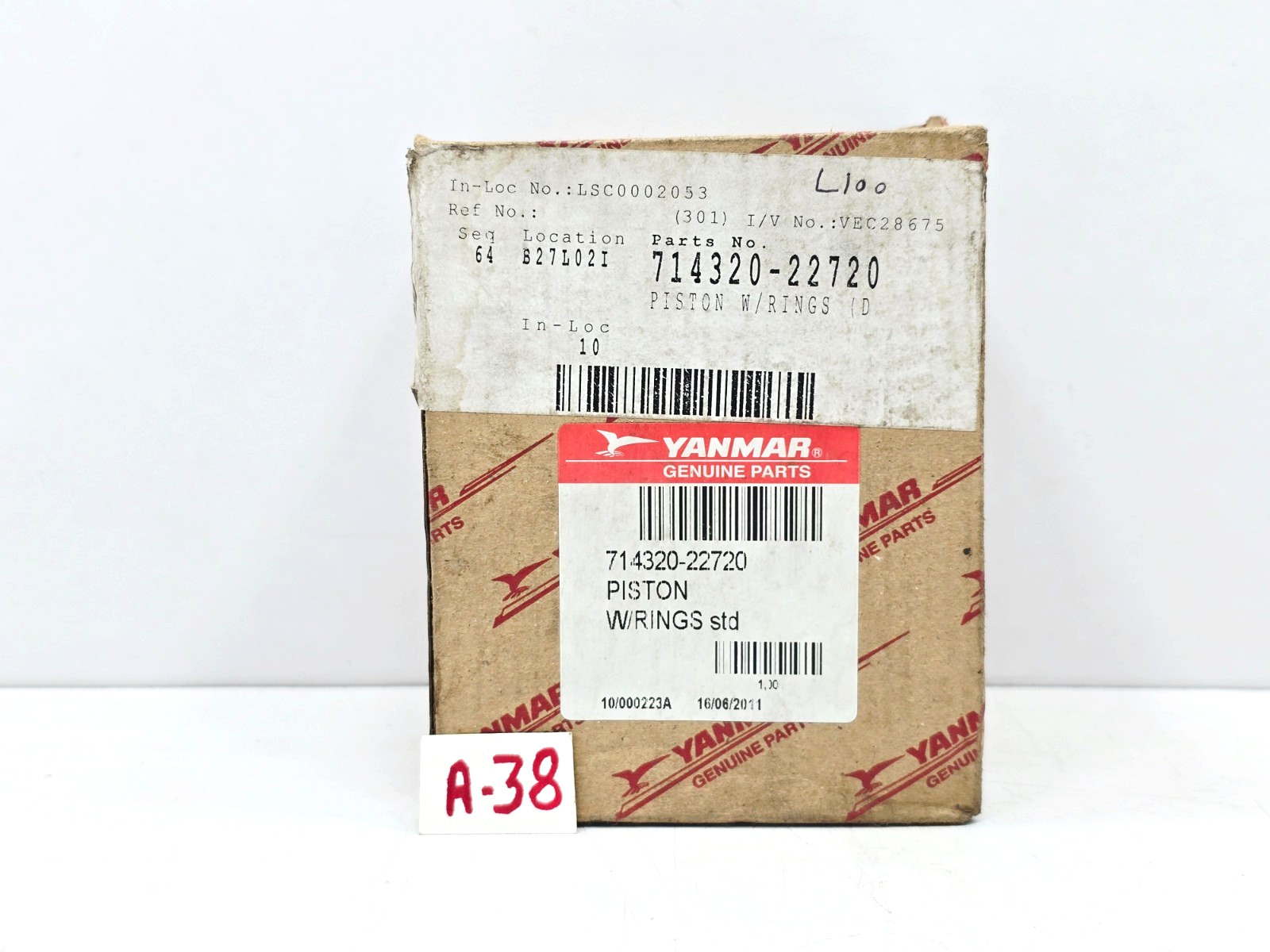714320-22720 YANMAR PISTON WITH RINGS FOR L100 L100N2 L100N5 L100N6 ENGINES
