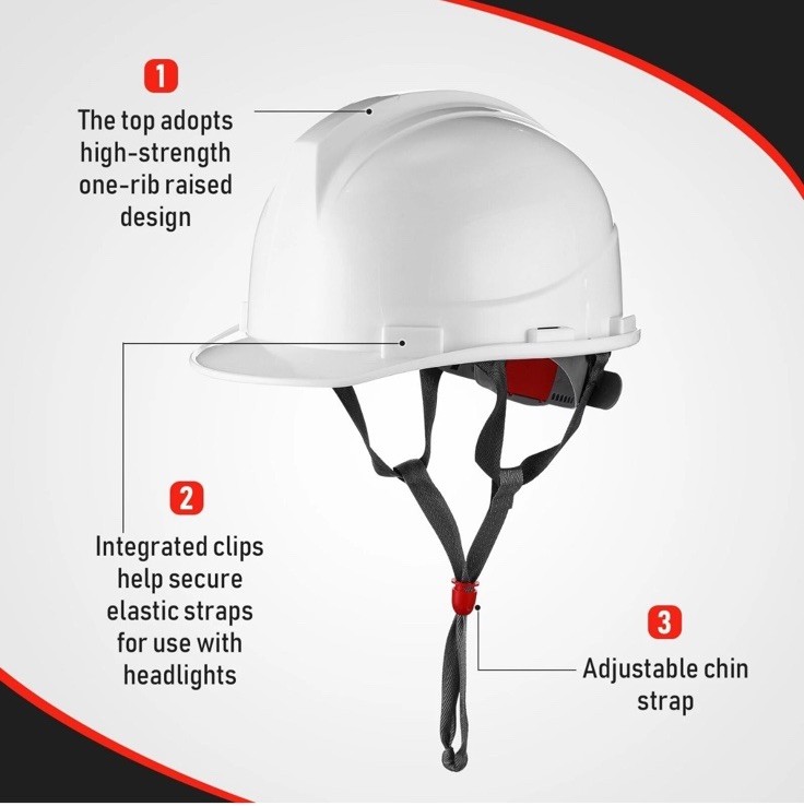 20 Pcs Hard Hats With 4 Pt. Suspension Bulk Safety Helmets Adjustable Ratchet