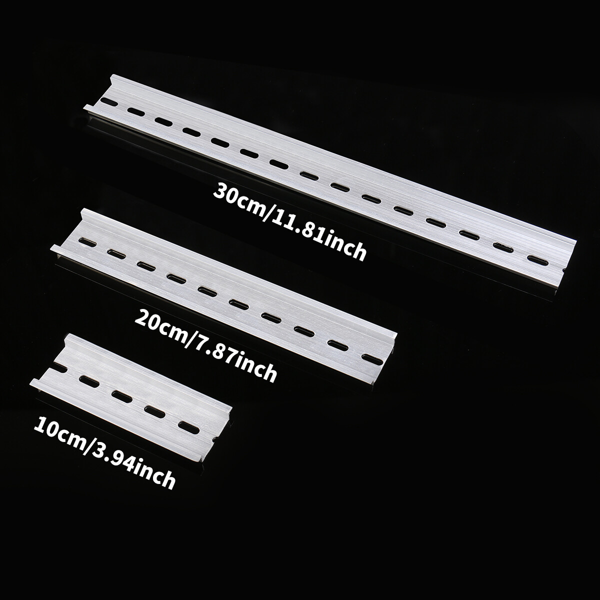 GEYA 35mm Width Din Rail 10cm 15cm 20cm 30cm Aluminum Alloy Slotted Rail Length