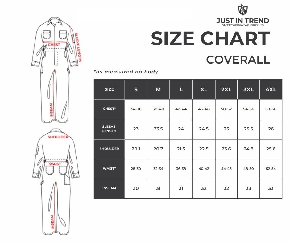 Classic Safety Work Coverall – Long Sleeve – 100% C – 7 oz