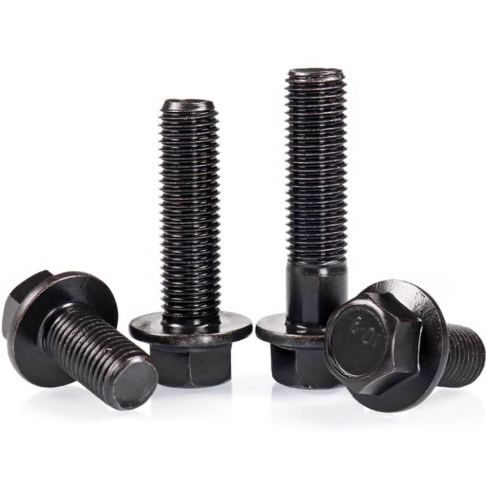 M12 – 1.25 Fine Thread Grade 10.9 Hex Head Flange Screws Frame Bolts Black Oxide
