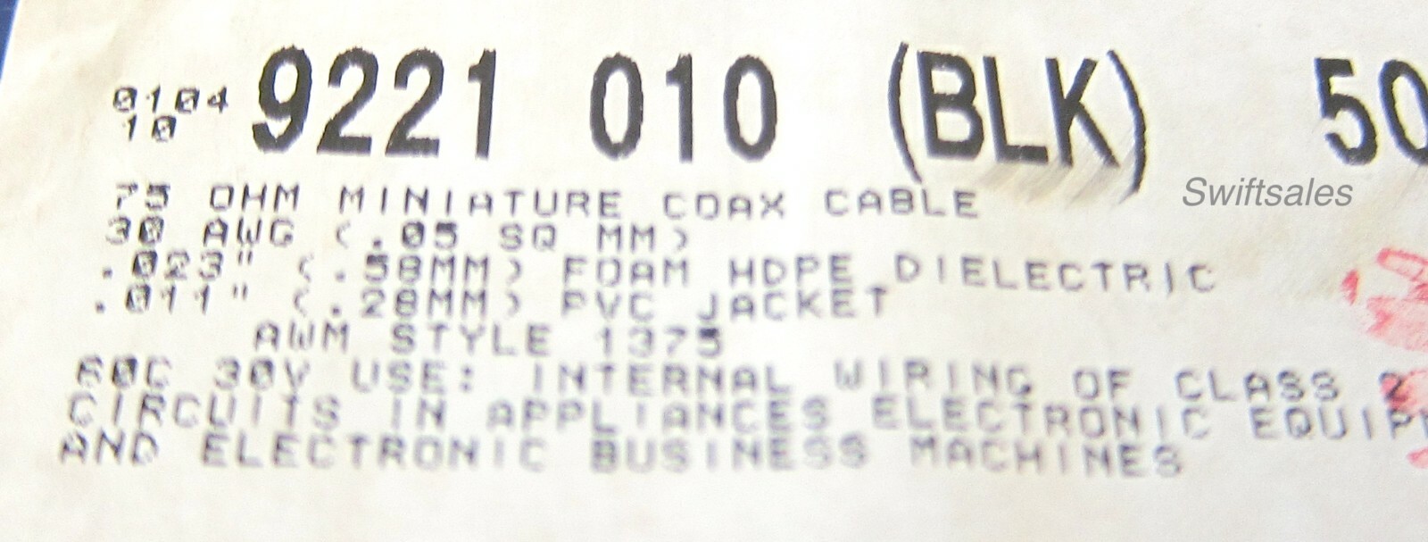 Belden Brilliance 9221 Miniature 75 Ohm Coaxial Cable – Per 25FT