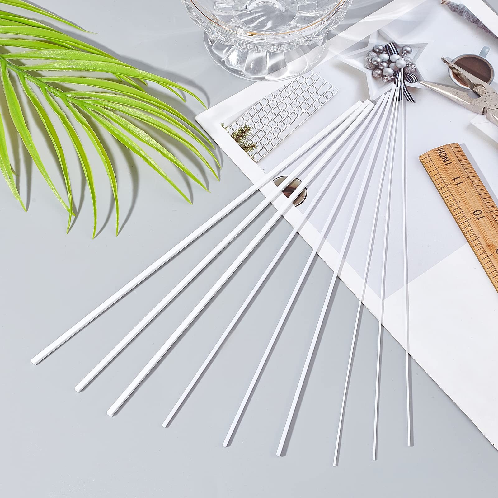 ABS Styrene Plastic Tube Strip Round/Square/Angle Rod Sheet Building Model DIY