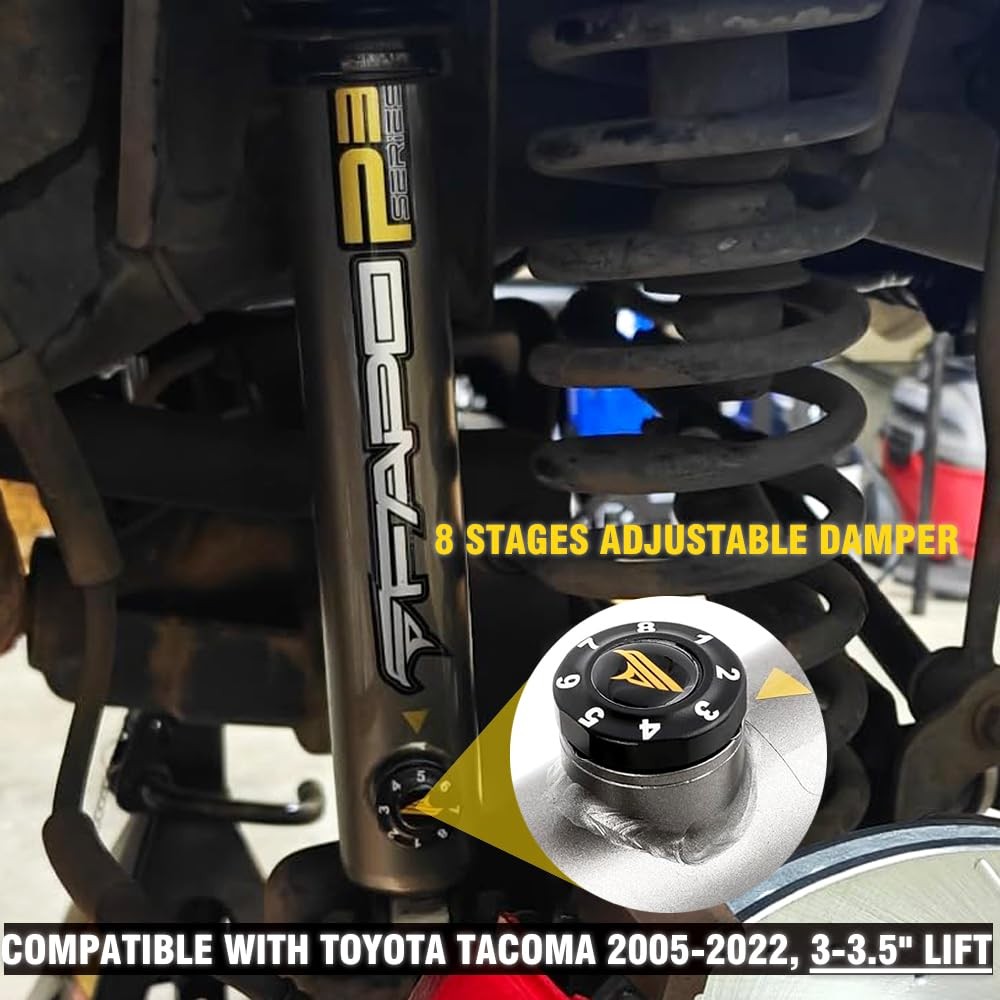 Front Rear Shocks 8 Stages Adjustable Damper Toyota Tacoma 2005-2022 3-3.5 Lift