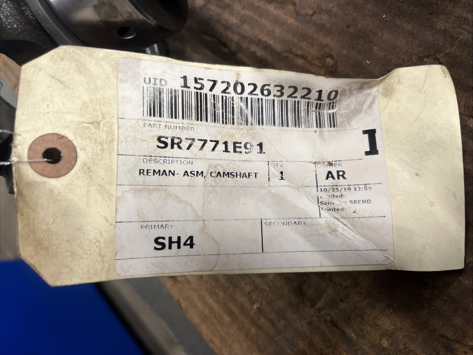Used excellent OEM camshaft fits New Holland LS180 skid steer 87801338 332T
