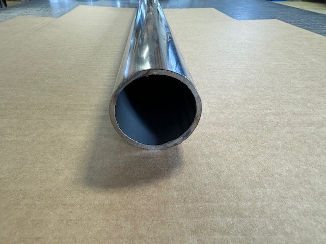 2.50″ OD x 0.12″ Wall Stainless Steel Tube x 36” Length, 304 Stainless, 2.26″ ID