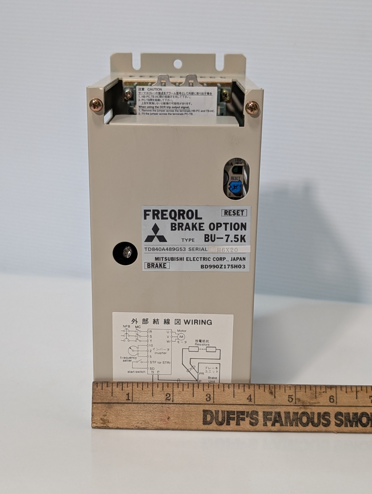 Mitsubishi Daifuku BU-7.5K Brake Option Unit for FREQROL Drive, 48300280, 200V