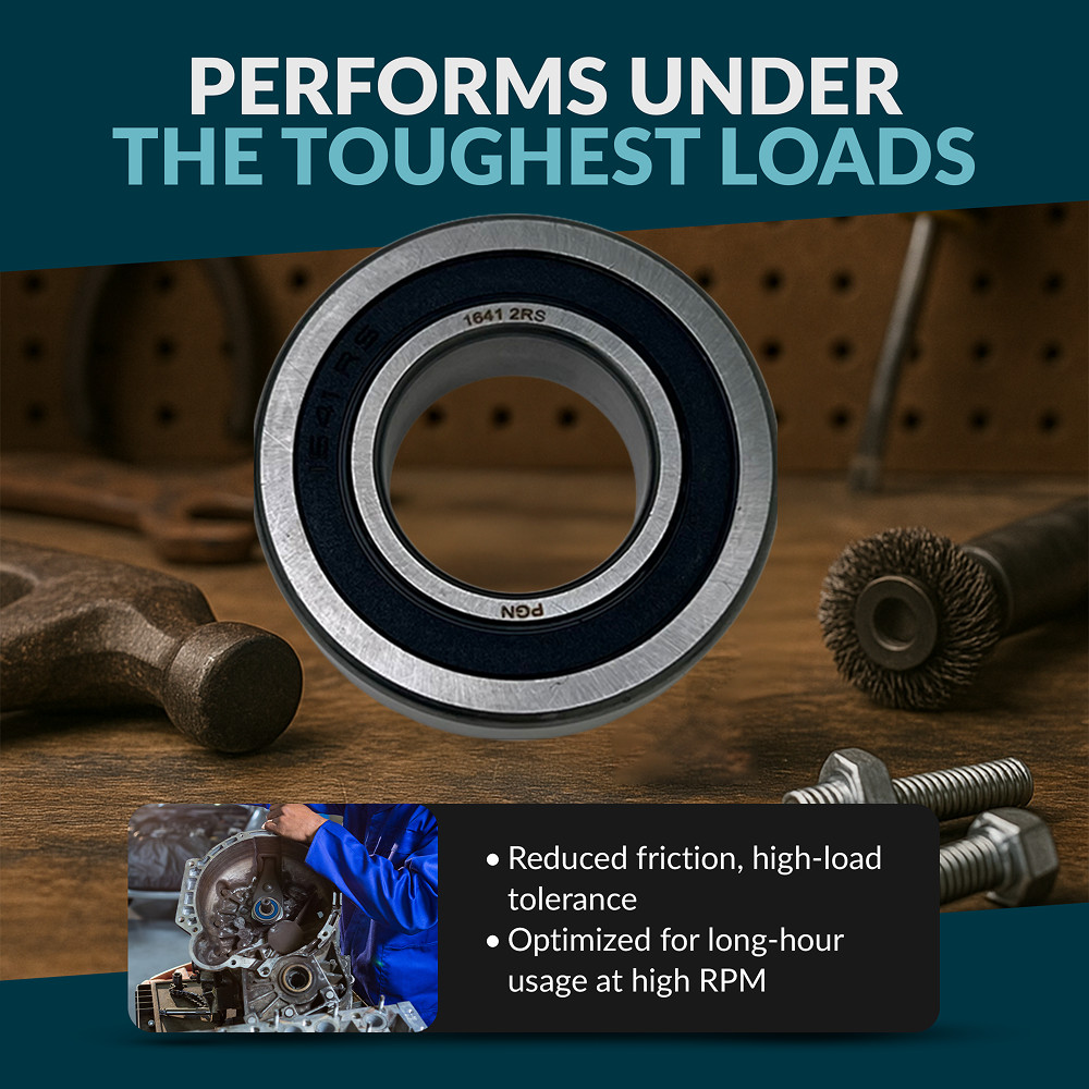 PGN (2 Pack) 1641-2RS Bearing – Lubricated Chrome Steel Sealed Ball Bearing