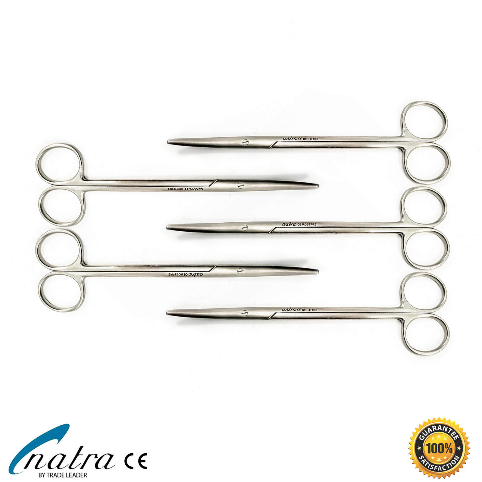 5x METZENBAUM Scissors Curved 14 cm / 5.5″ Medical Surgical Dental Shears NATRA