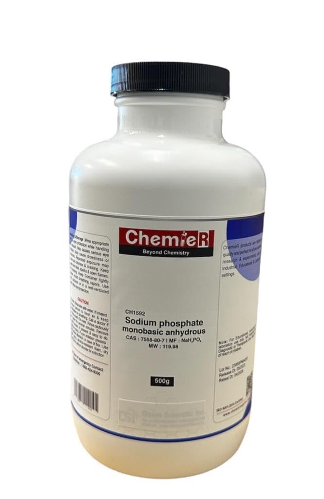 Sodium Phosphate, Monobasic, 99% min, Anhydrous, 500 Grams