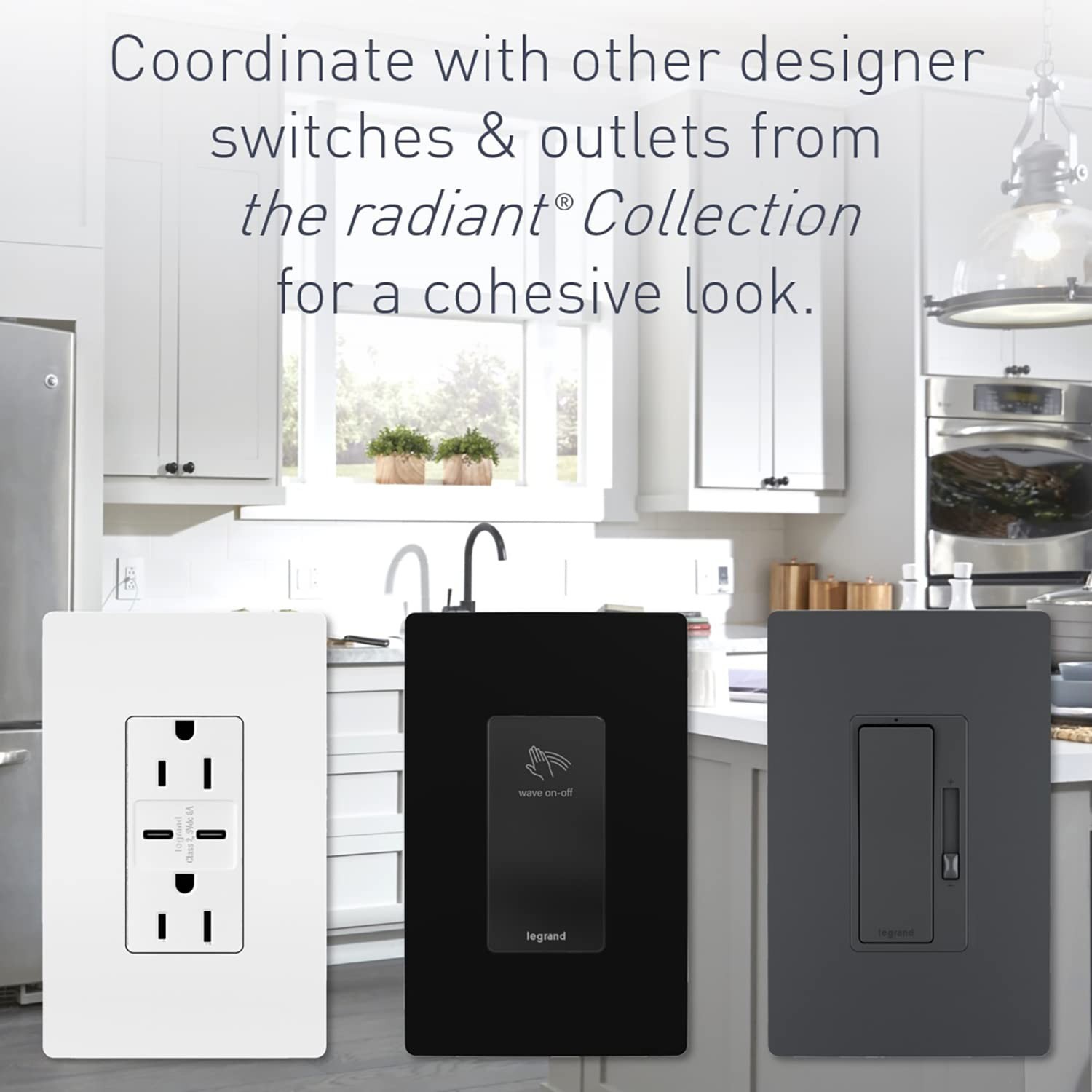 Legrand Radiant 15 Amp GFCI Decorator Duplex Outlet White 1 Pack