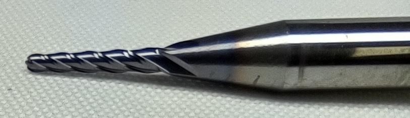 NC Taper Rib Ctr .050Mill 4FL SE .350 LOC 1.5°Taper 3/16 Shank 3OAL BN TIALN