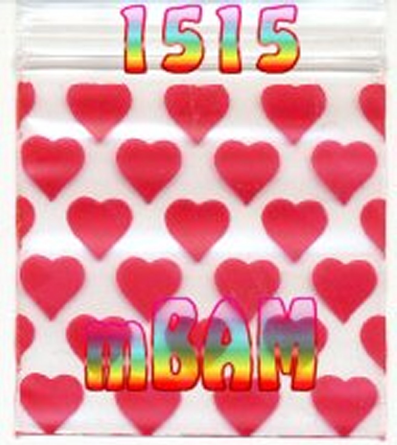 100 PACK BLUE LUCKY 777s 1515 Apple Zip Baggies 1.5×1.5″ Mini POLYBAGS
