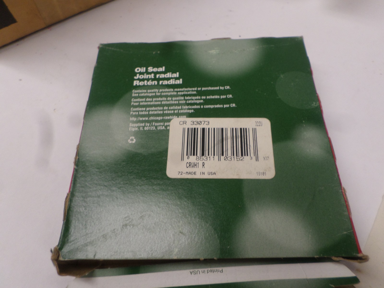 CR Oil Seal 33073 Joint Radial Shaft Industrial New Open Box