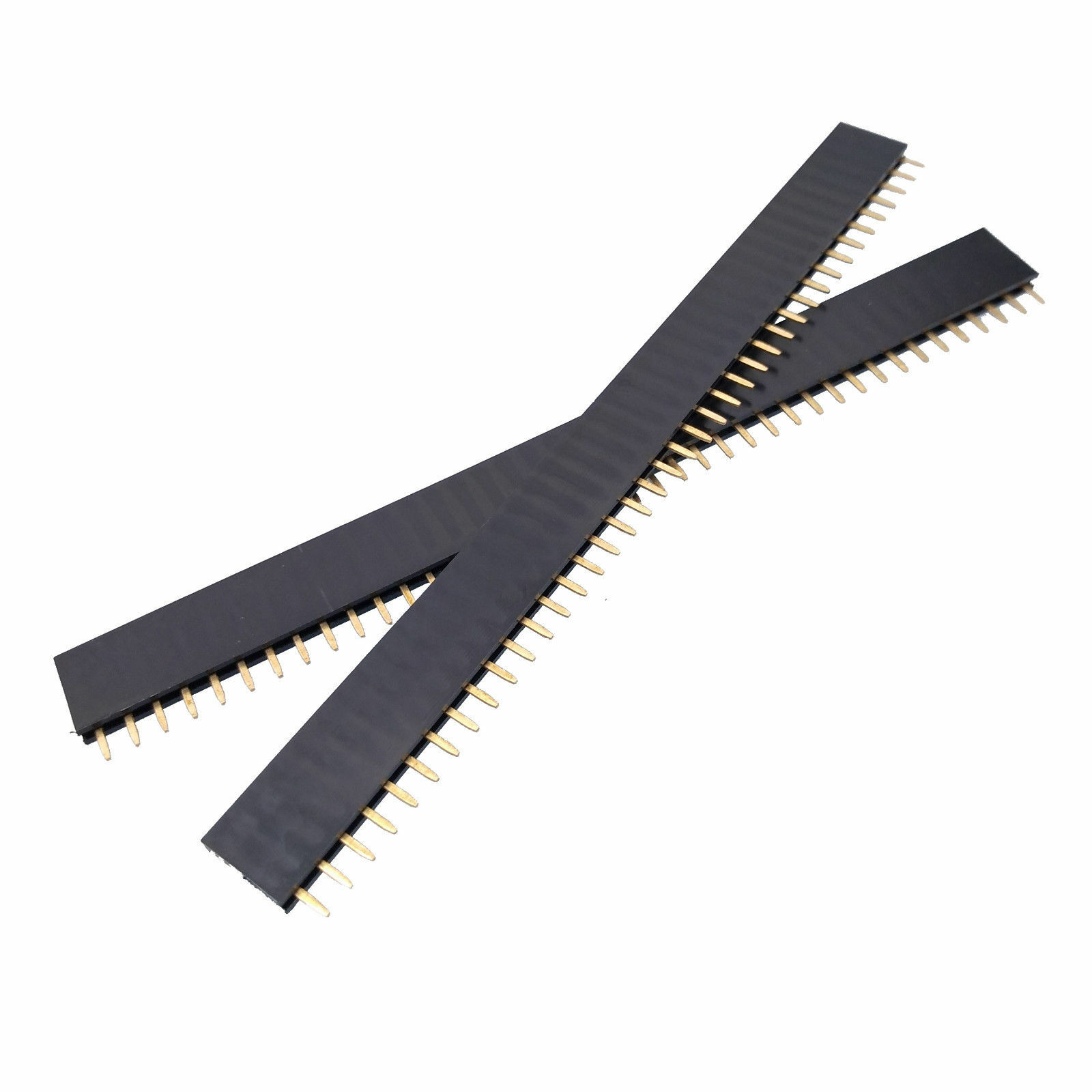 40-Socket Female Header 0.1″ 2.54mm PCB Strip Connectors 10/20/40/80 Piece Packs
