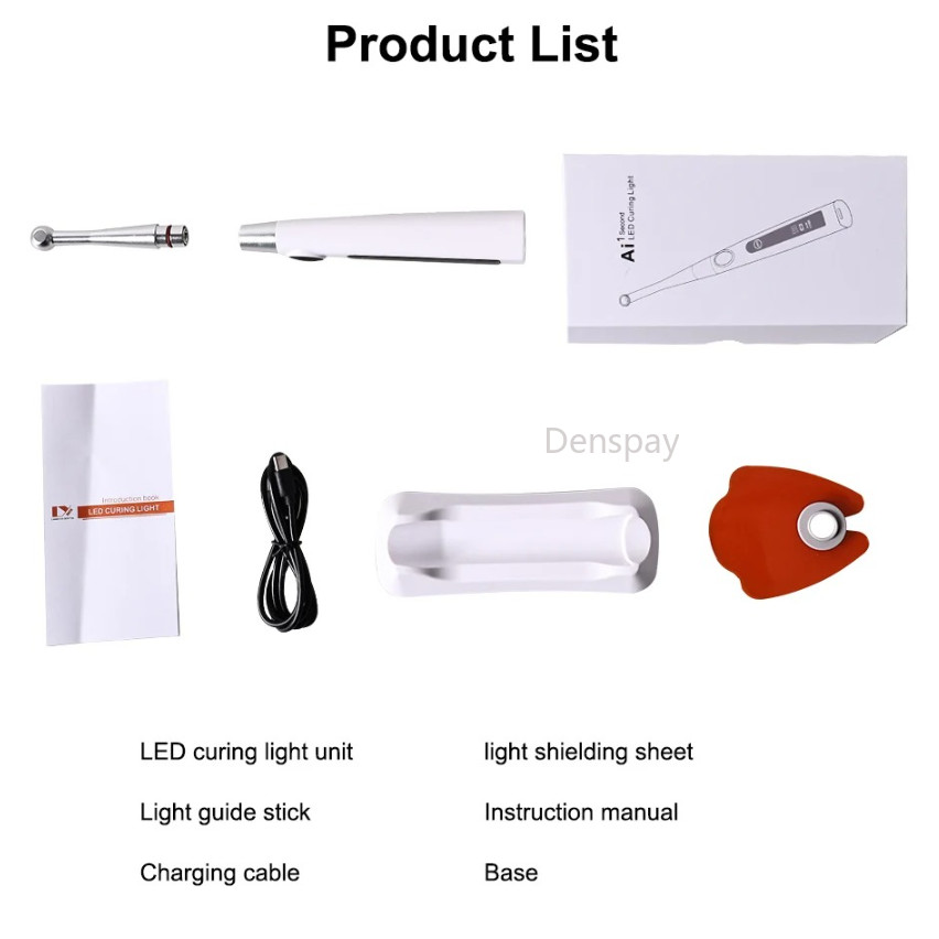 Dental Cordless LED Light Cure Lamp Metal Head 1S LED Curing Light Photopolymer