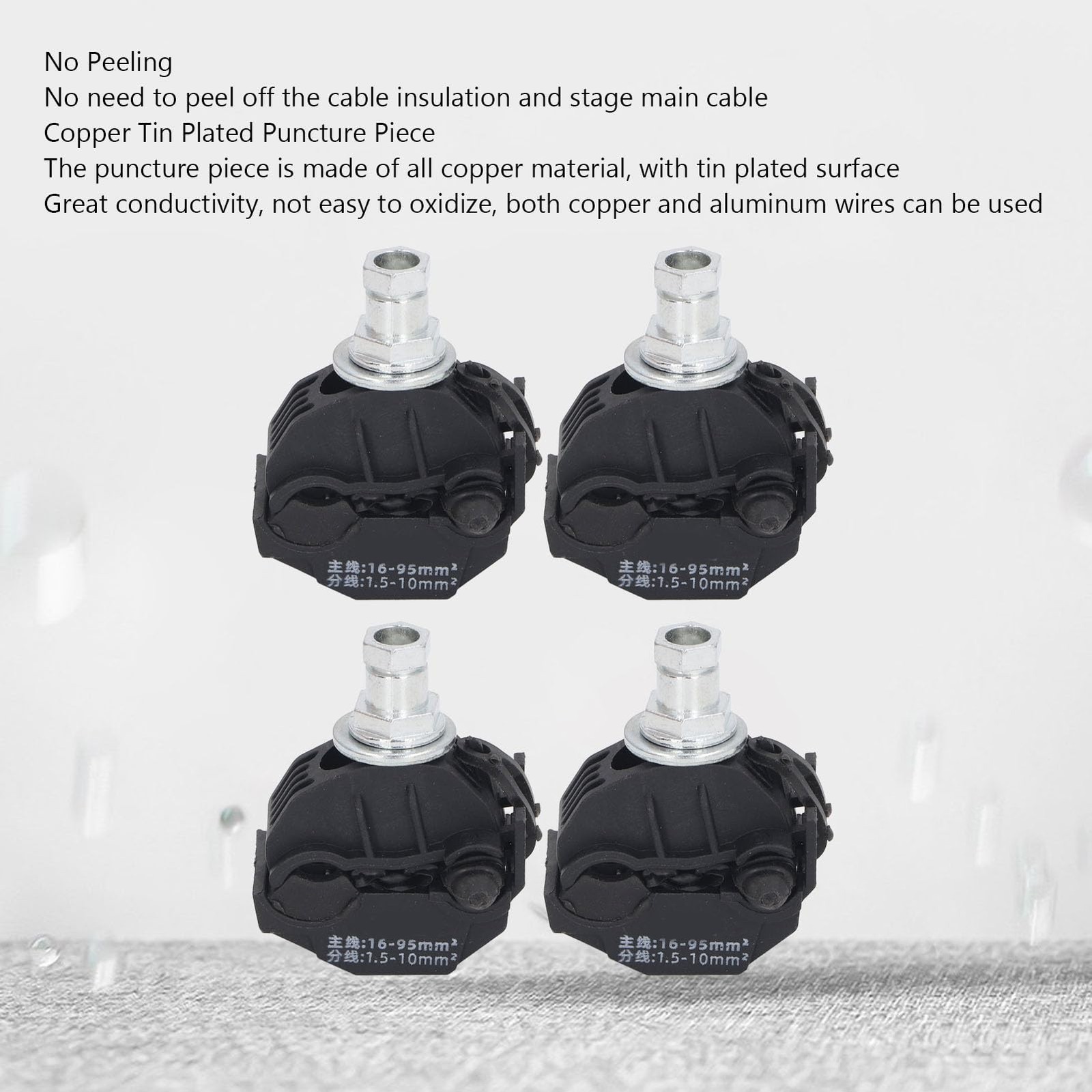 5 Pcs Insulation Piercing Connector, 1KV No Peeling Piercing Clamp High Low V…
