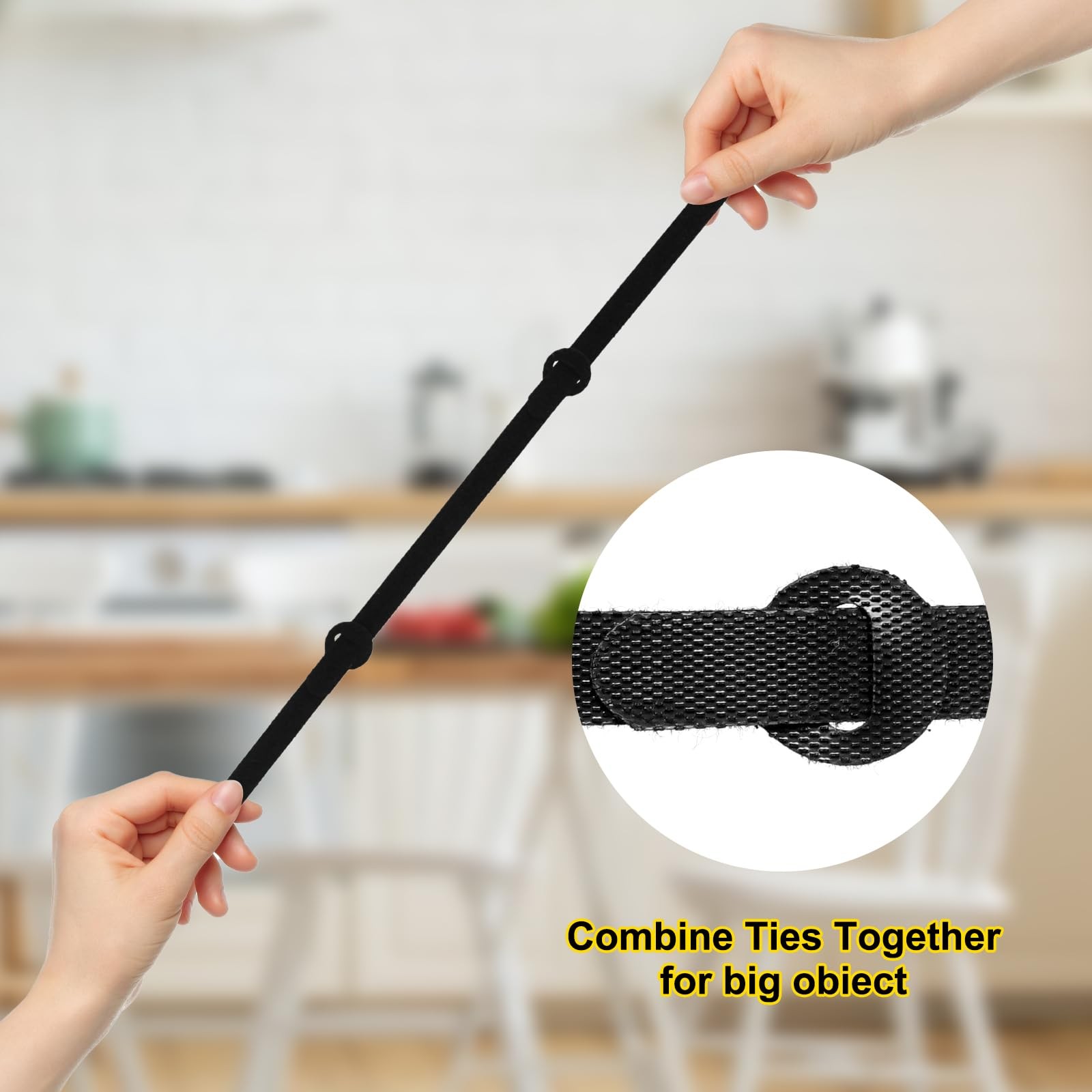 150x Cable Ties 6″ Black Hook Loop Nylon Wire Organizer Reusable Fastener Straps