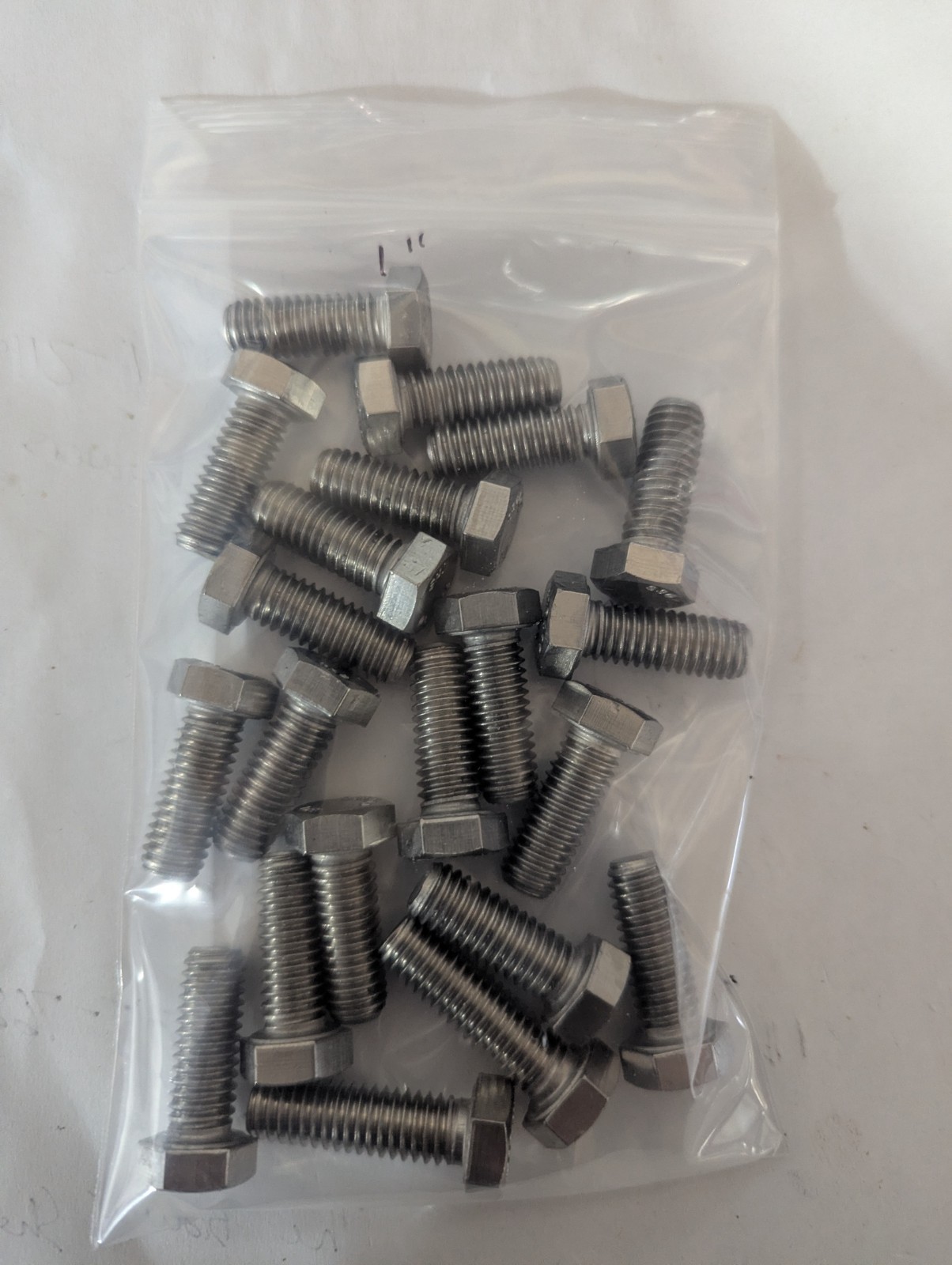 3/8-16 x 1″ Stainless Steel Hex Cap Screw / Bolt (BAG of 25)