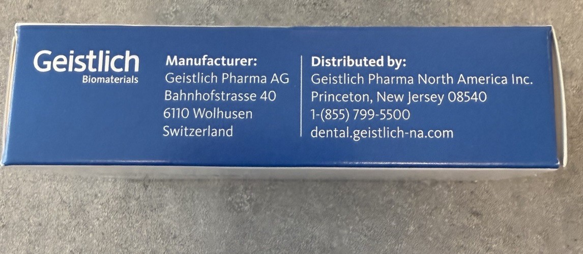 Geistlich Bio-Gide Resorbable Collagen Membrane 25x25mm Expiration: 2028-04