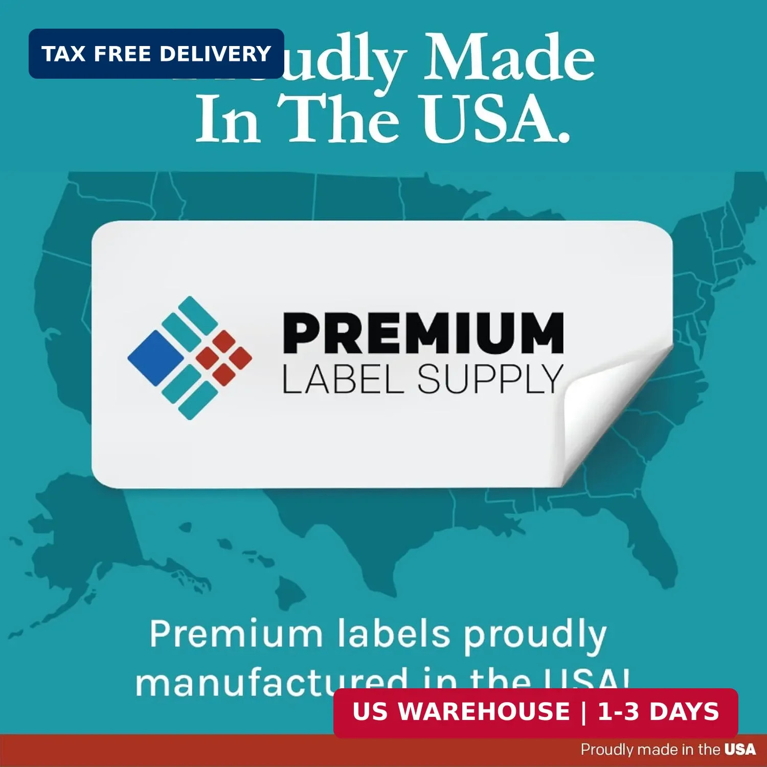 Premium Label Supply White Sticker Square Labels – 3″ x 3″ – Laser/Inkjet Compat