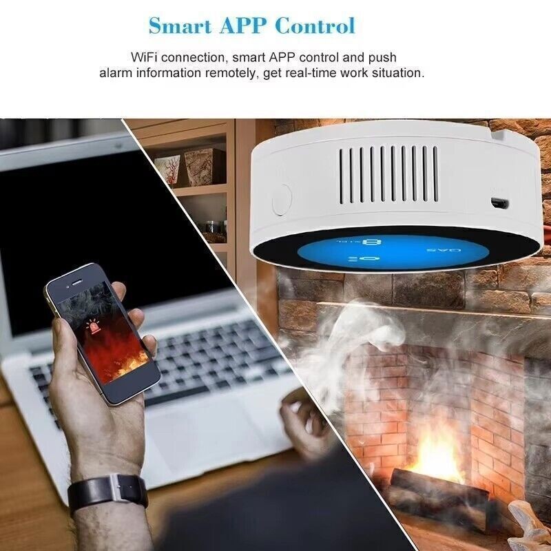 DIY Tuya APP WiFi Smart Natural Combustible Gas Leak Home Alarm Sensor Detector