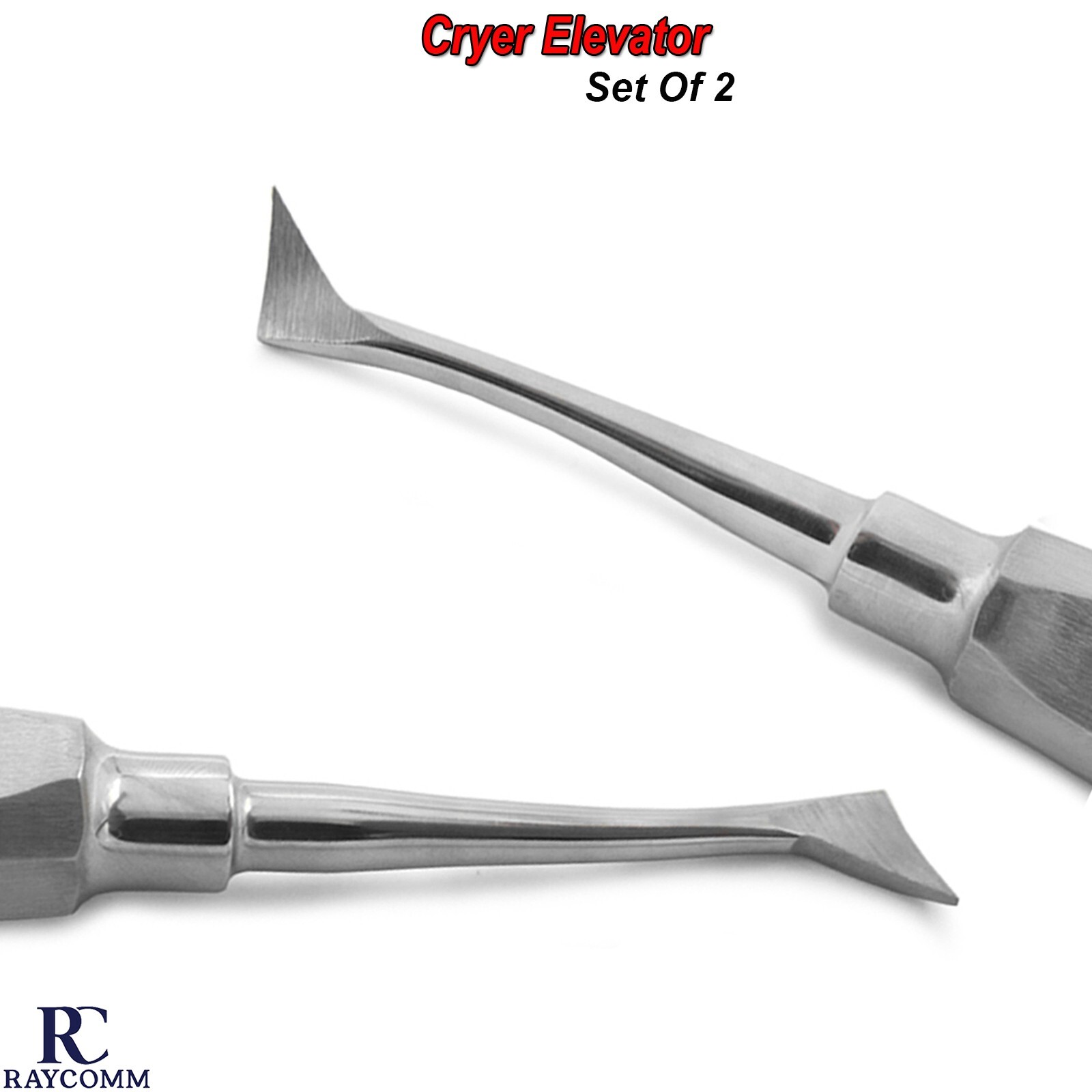 Dental Cryer Right & Left Elevator Set Of 2 Surgical Tooth Extracting Instrument