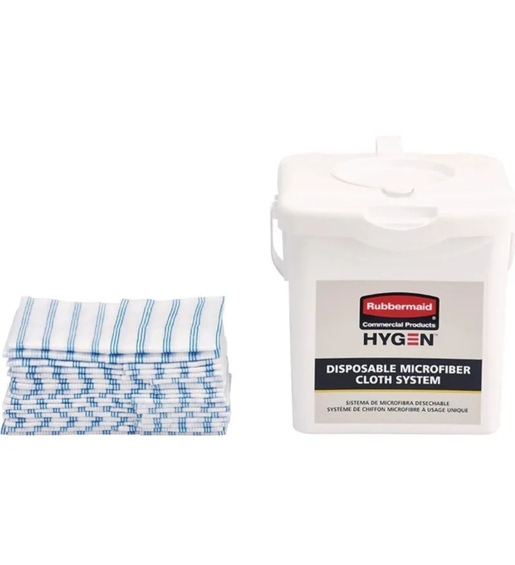 Rubbermaid HYGEN 60JA03 Disposable Microfiber Cleaning Cloths 12×12 600 Pack
