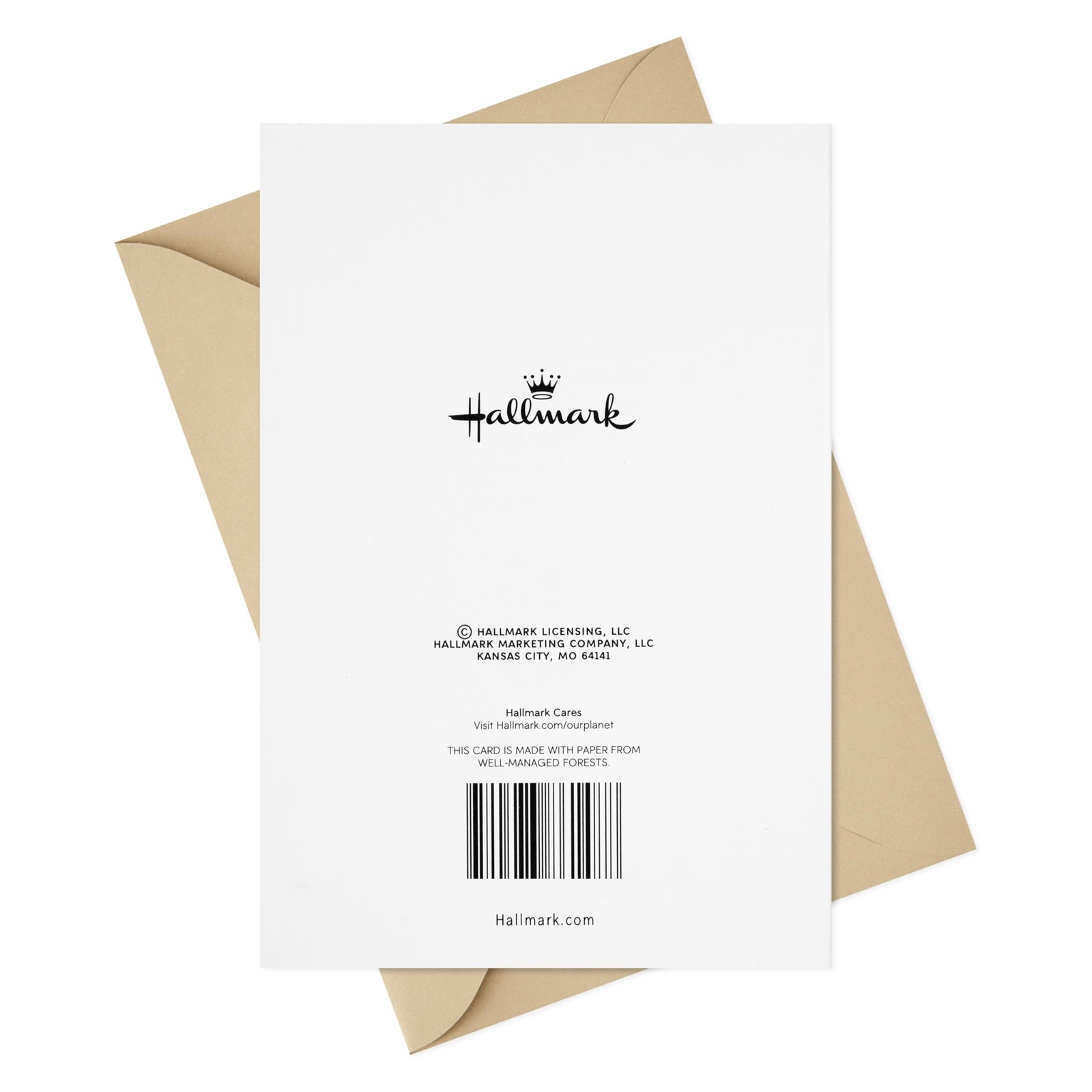 Hallmark 50th Anniversary Card 5 inches x 7.2 inches, Golden