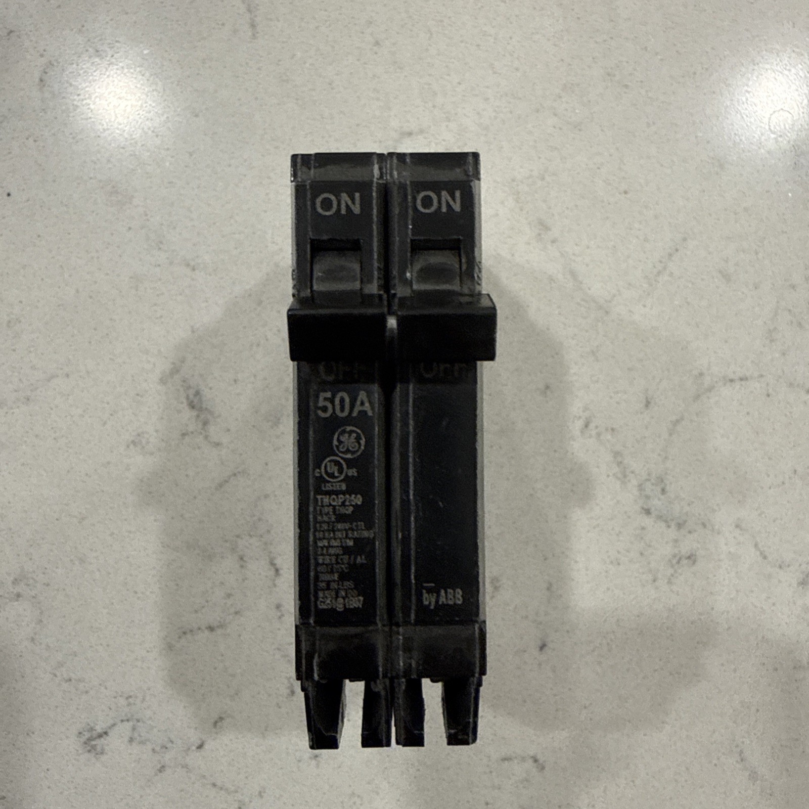 GE THQP250 50A Double-Pole Compact Circuit Breaker