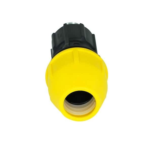HOME-FLEX 3/4″ Polypropylene Underground Yellow Poly Gas Pipe Conversion Fitting