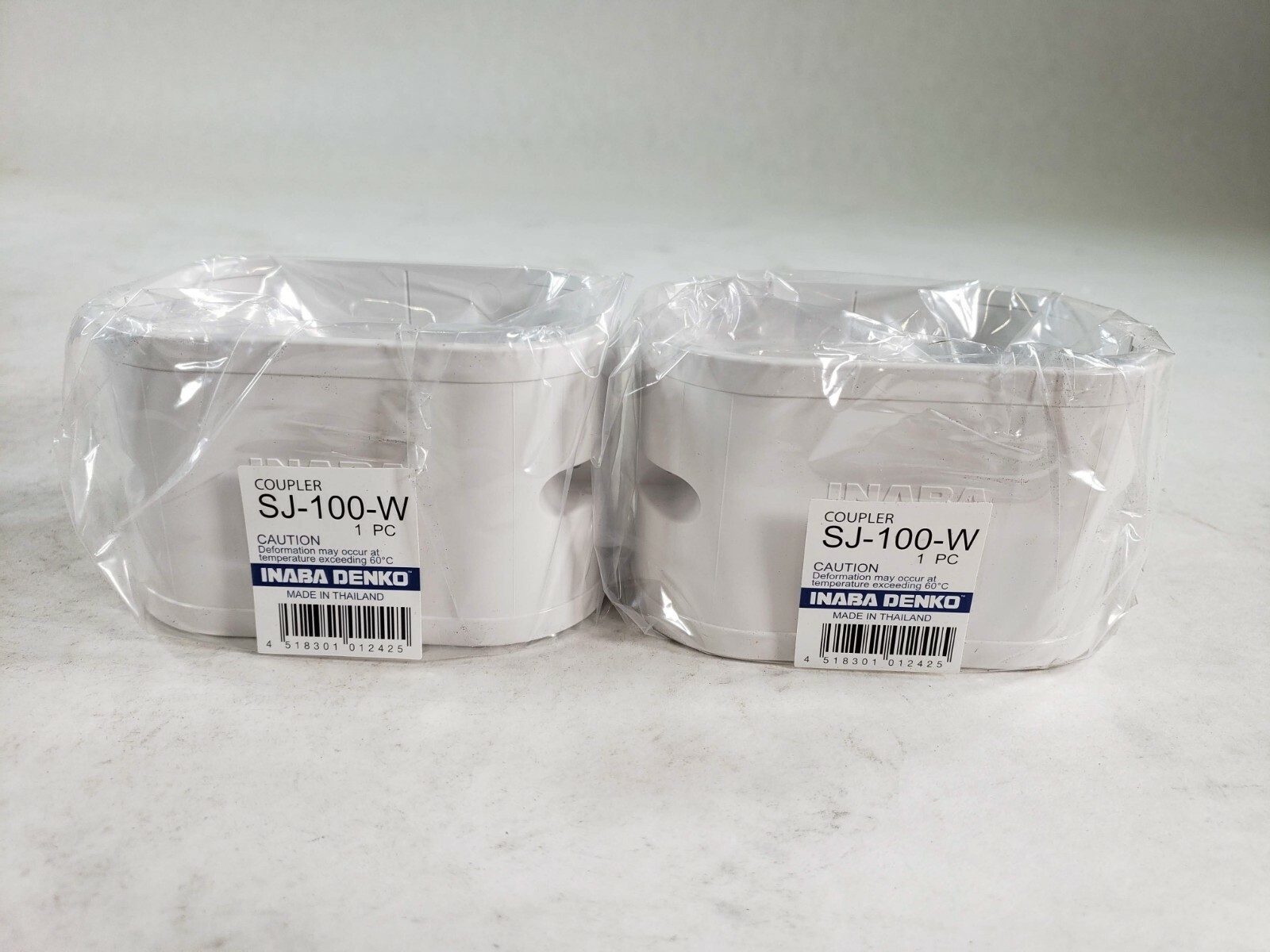Slimduct 86101 SJ100W 100mm 3-3/4″ Coupler White 4″ Union Coupling – Lot of 2