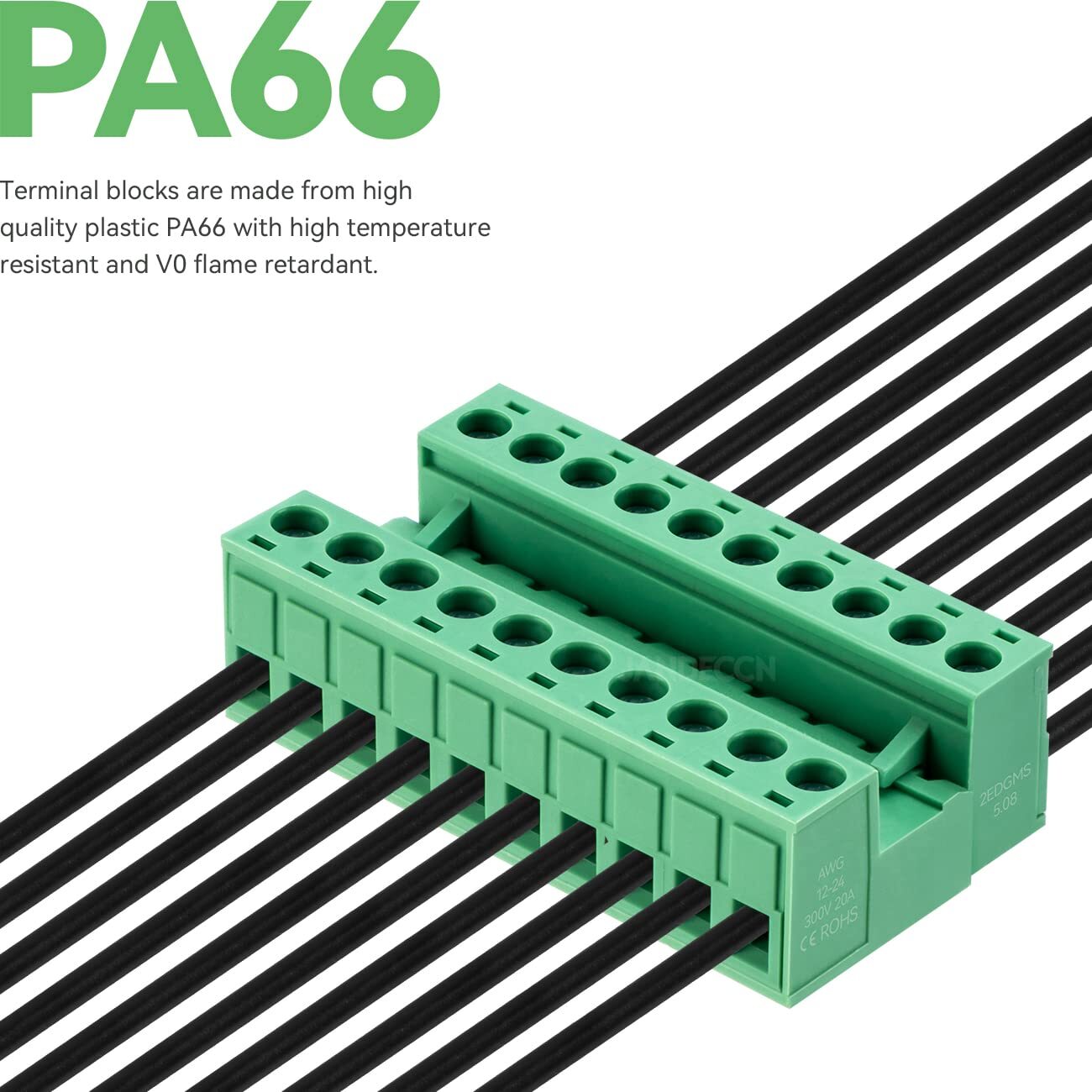 4Pcs 10 Pin 5.08mm Pitch DIY PCB Mount Screw Terminal Block Connector with 4P…