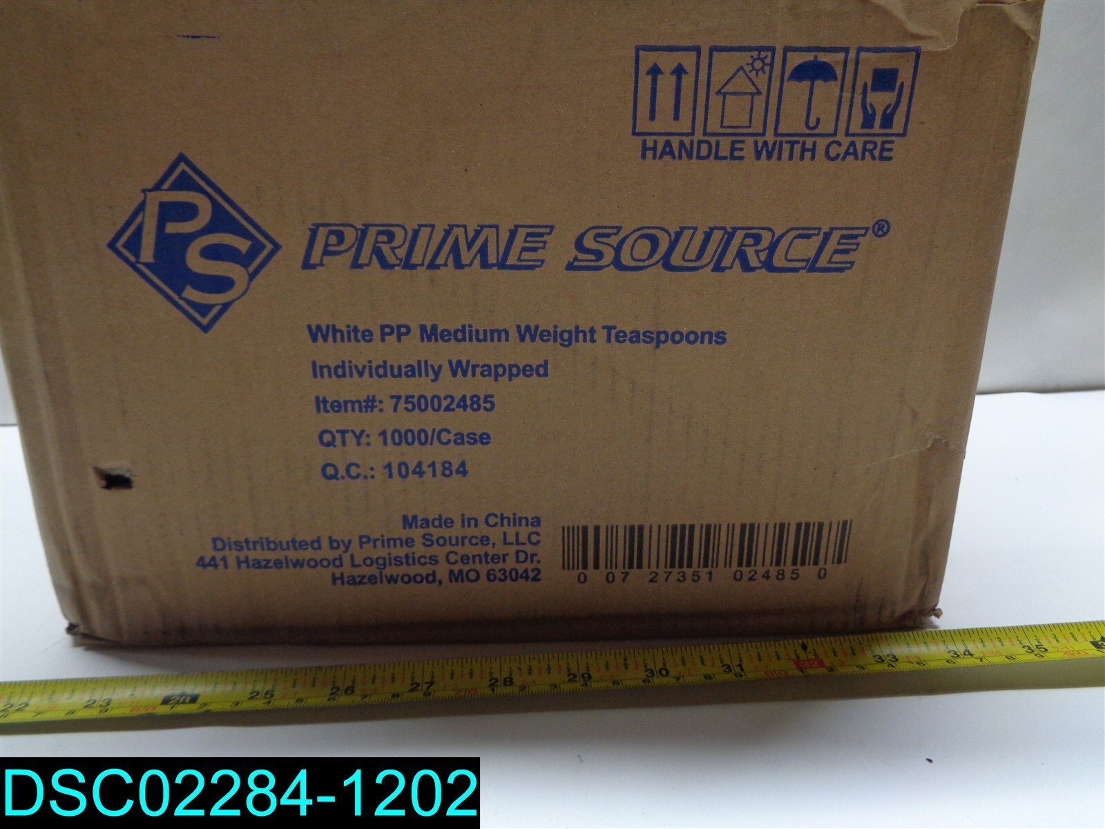 QTY=1,000:Prime Source Medium-Weight Wrapped White Teaspoon