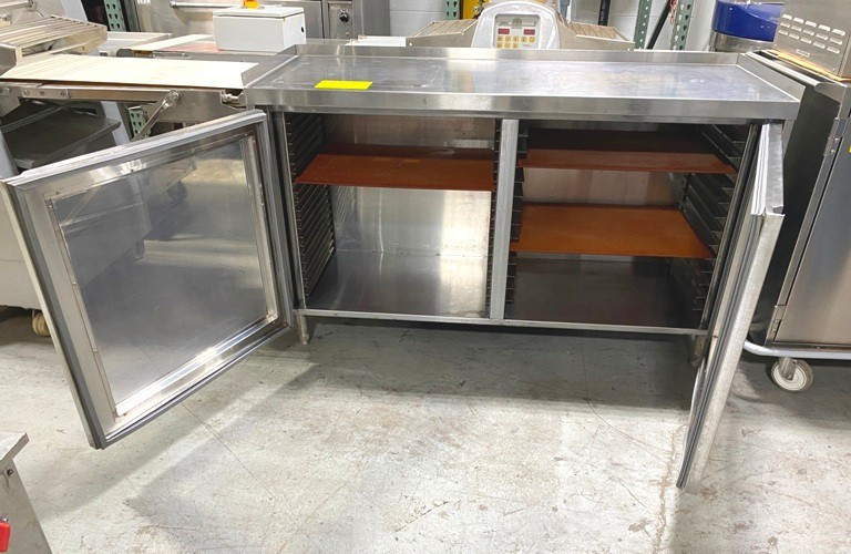 Cabinet/ By Champion Stainless Steel / 2 Glass Doors 61″w x 22″d x 39″H