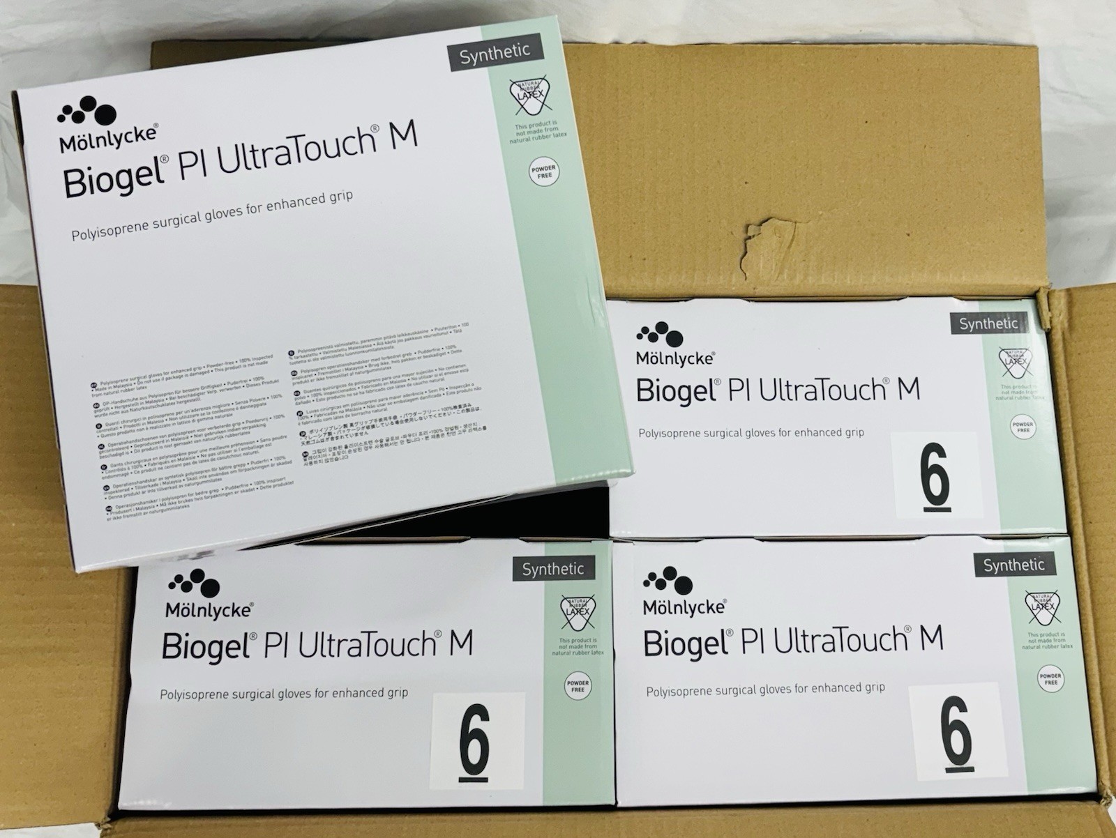 NEW 200 Size 6 ‘Mölnlycke’ Biogel PI UltraTouch M Surgical Gloves (EXP. 01/2027)