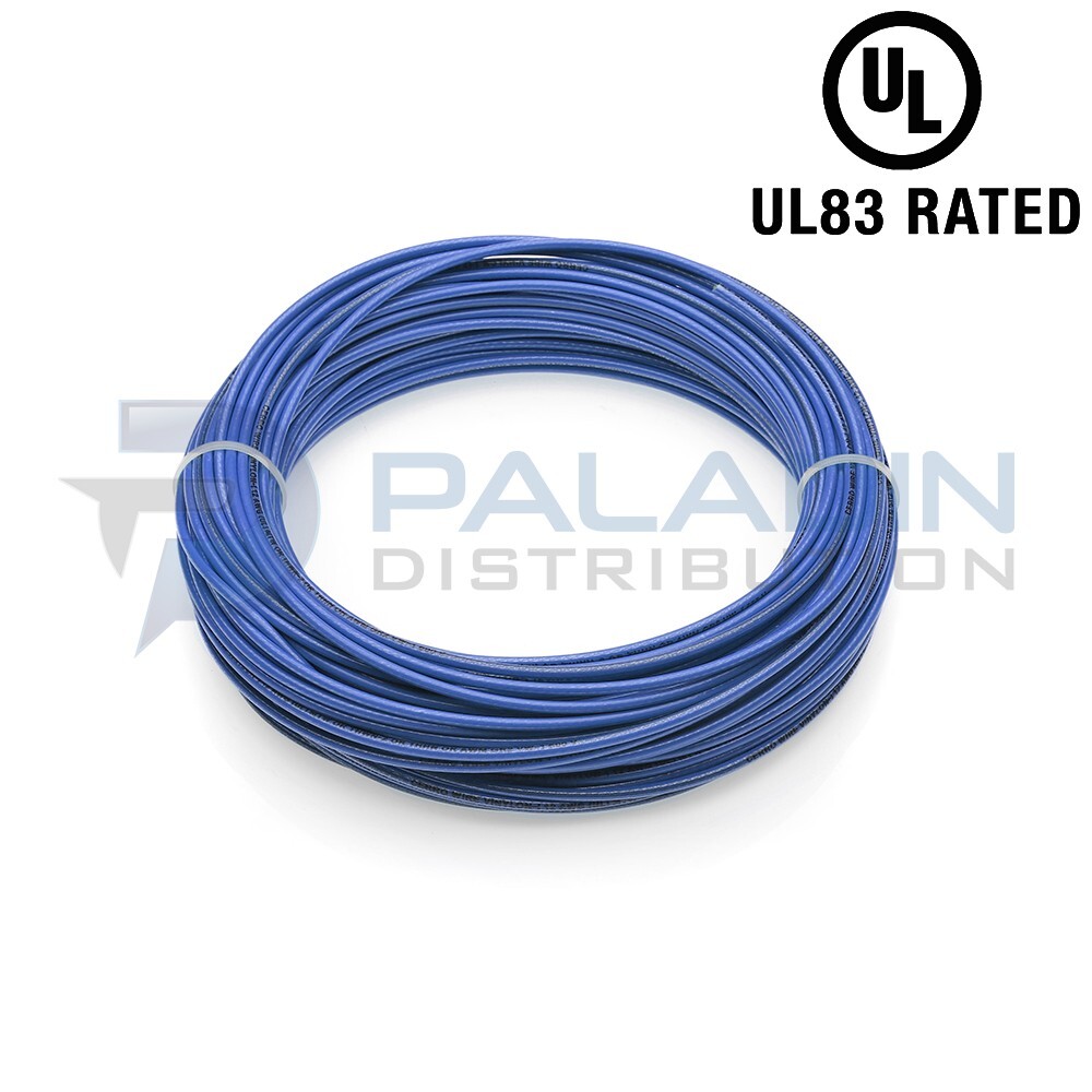 #14 AWG Gauge 600V THHN Stranded Copper Wire UL Listed – Blue 100FT