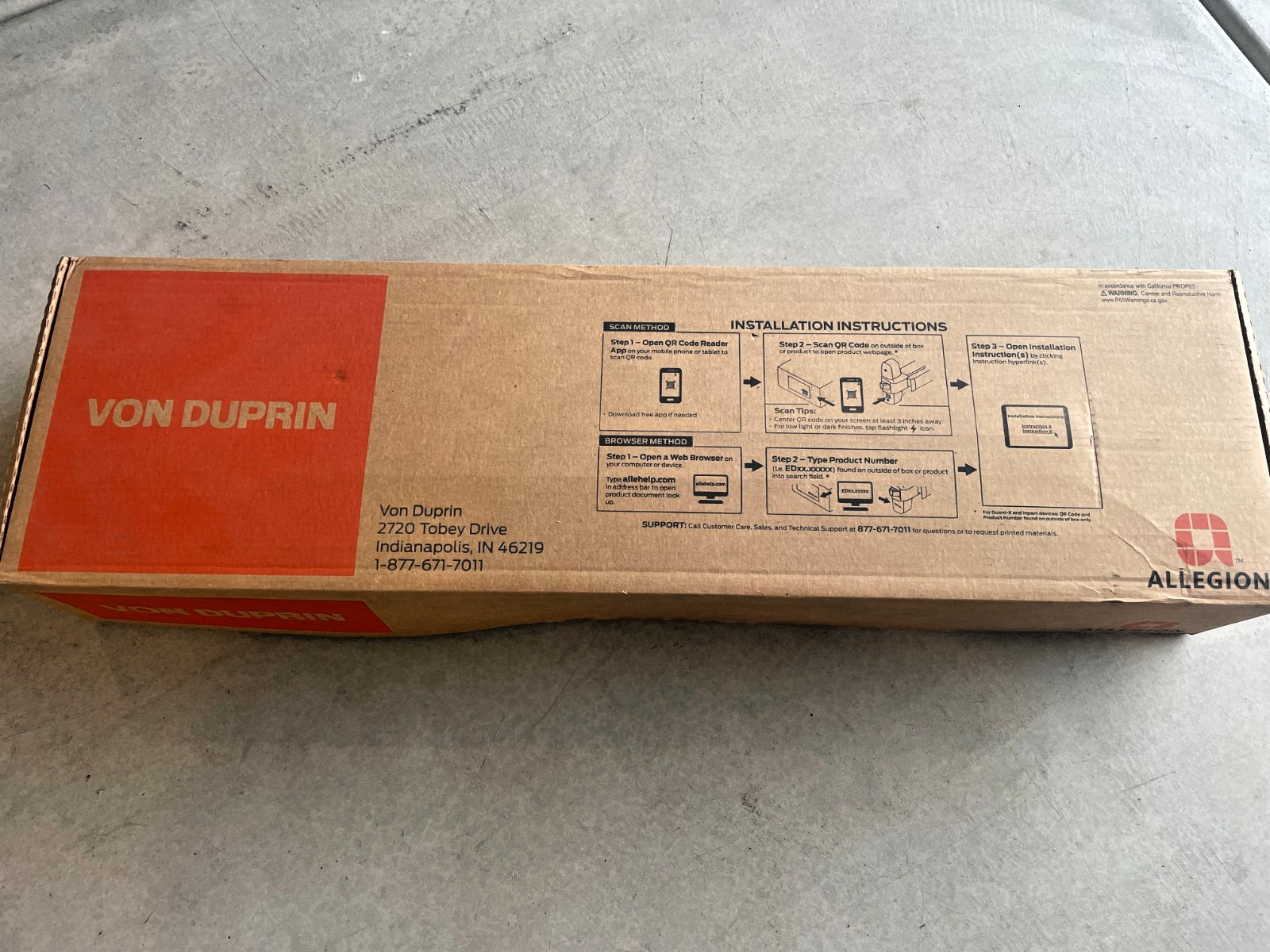 Von Duprin AX-98-EO-US26D-3′ 299-PBT=US32D Panic Exit Device | New Uninstalled