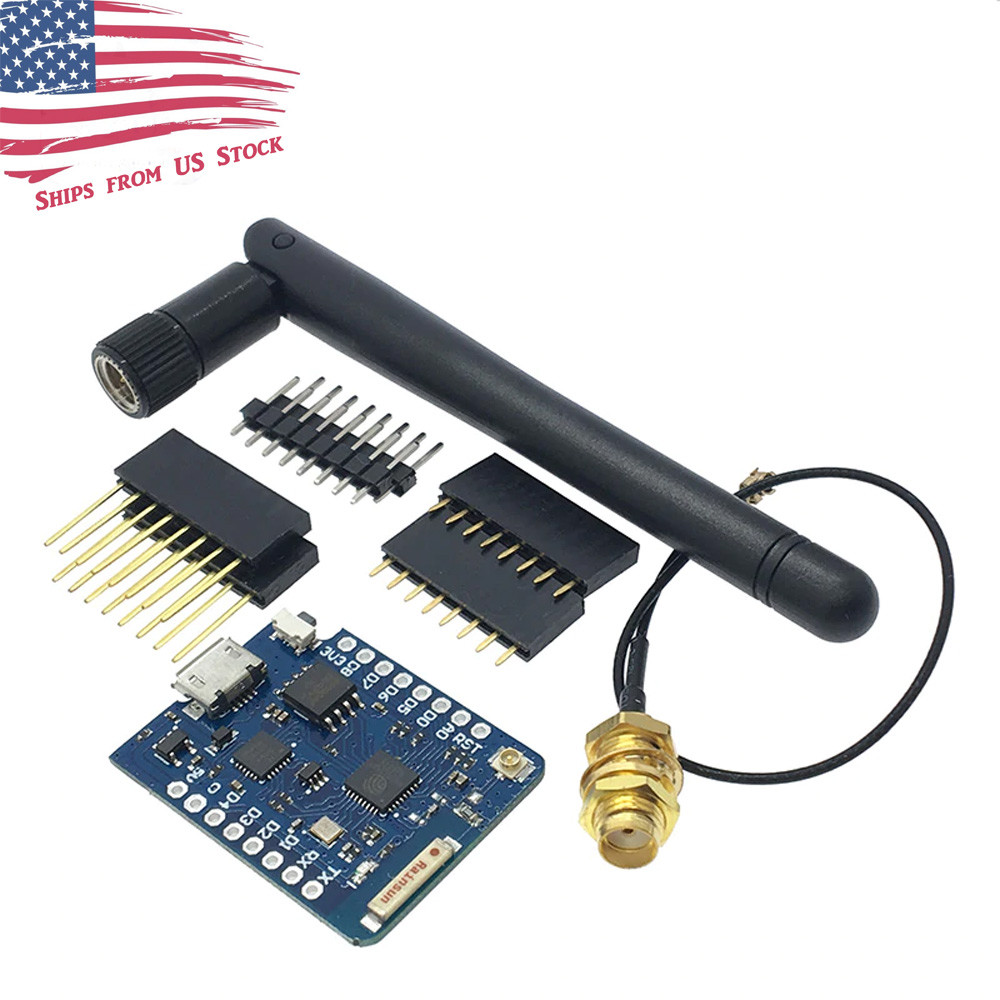 D1 Mini Pro NodeMCU WiFi LUA ESP8266 ESP-12 WeMos Microcontroller w/ Antenna US