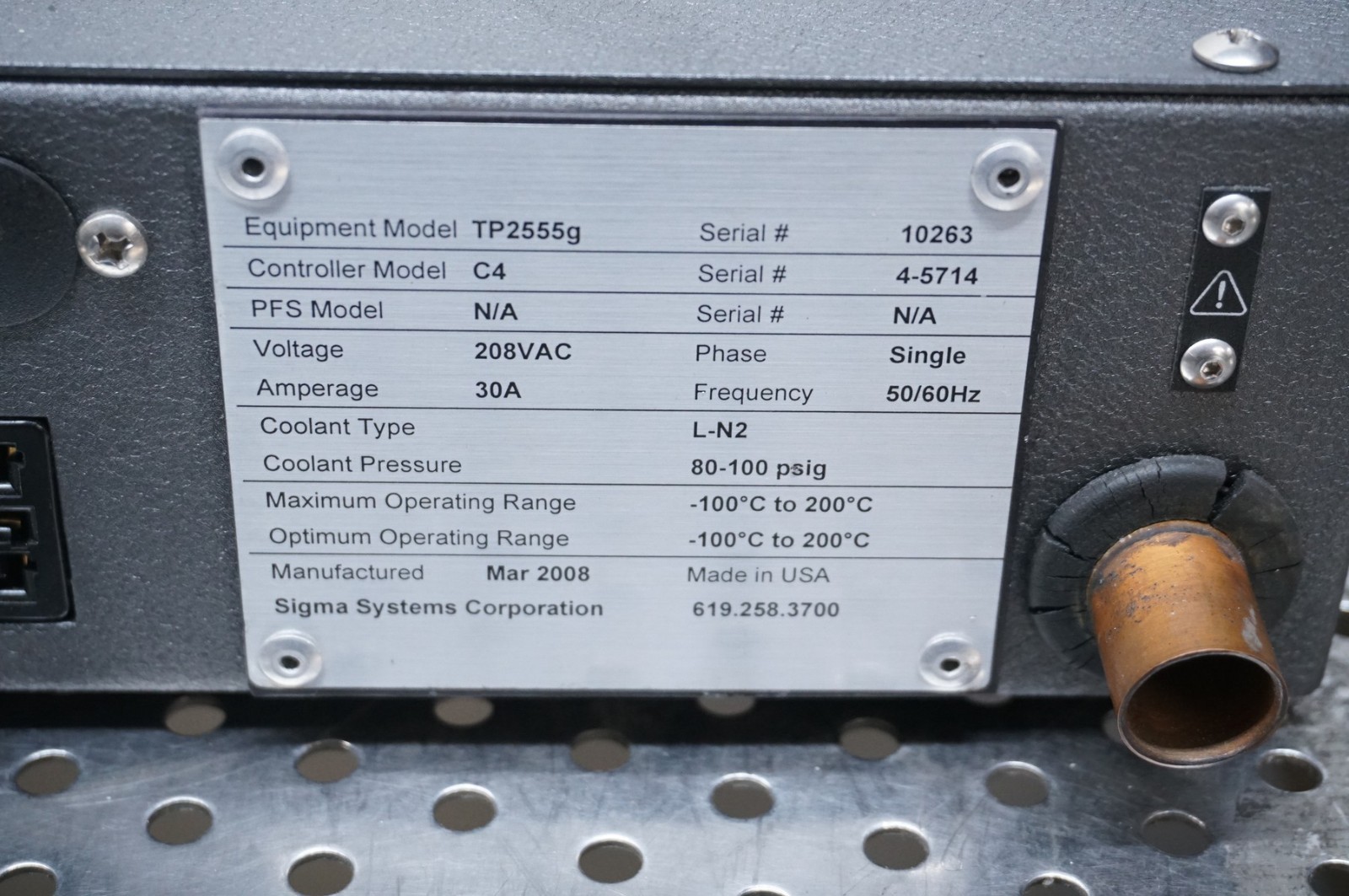 Sigma System TP2555G Thermal Hot/Cold Plate