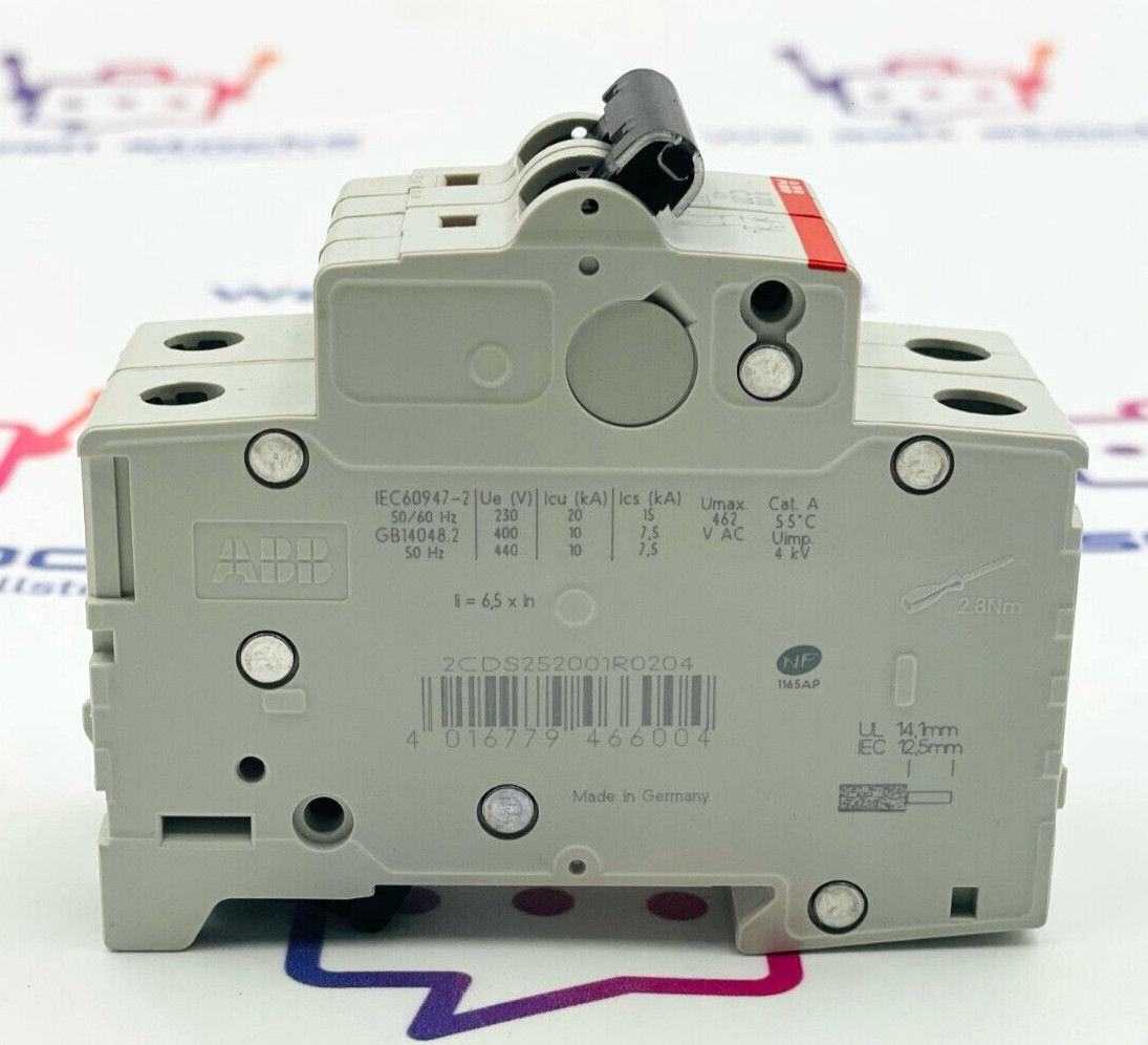 ABB S202-C20 Circuit Breaker 20A 2CDS252001R0204 (5 Pcs In 1 Box)