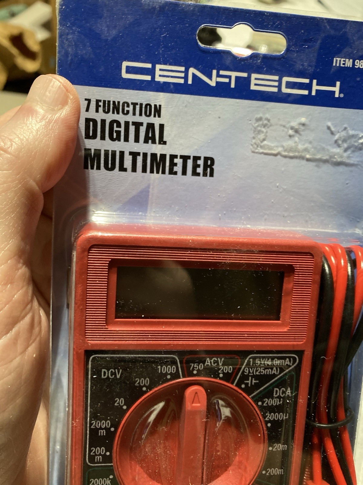 Cen-Tech 7 Function Digital Multimeter Tester Multi-tester NIB AC/DC volt #98025