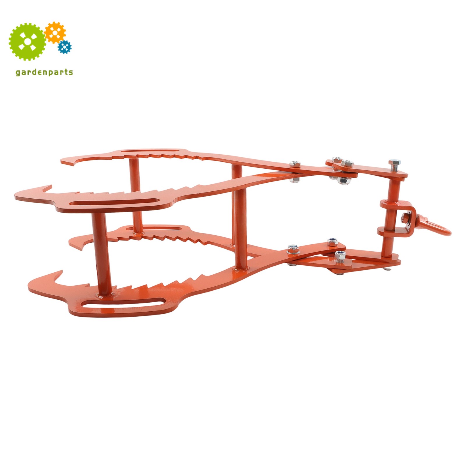 32in Log Lifting Tongs 4 Claw Solid Heavy Steel Log Grapple Swivel Log Tools