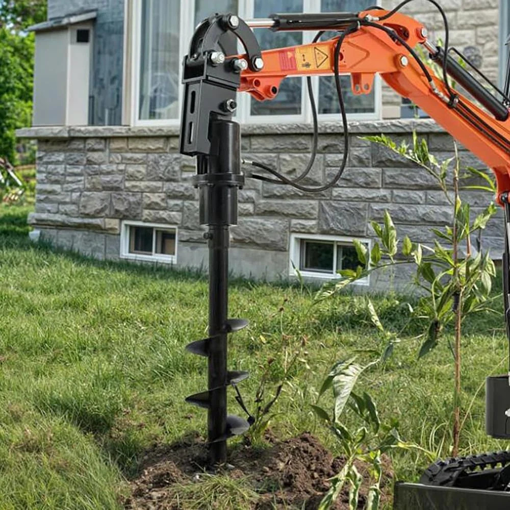 Mini Excavator Attachment Hydraulic 300mm Auger Drill with 25mm Pin FREE SHIP